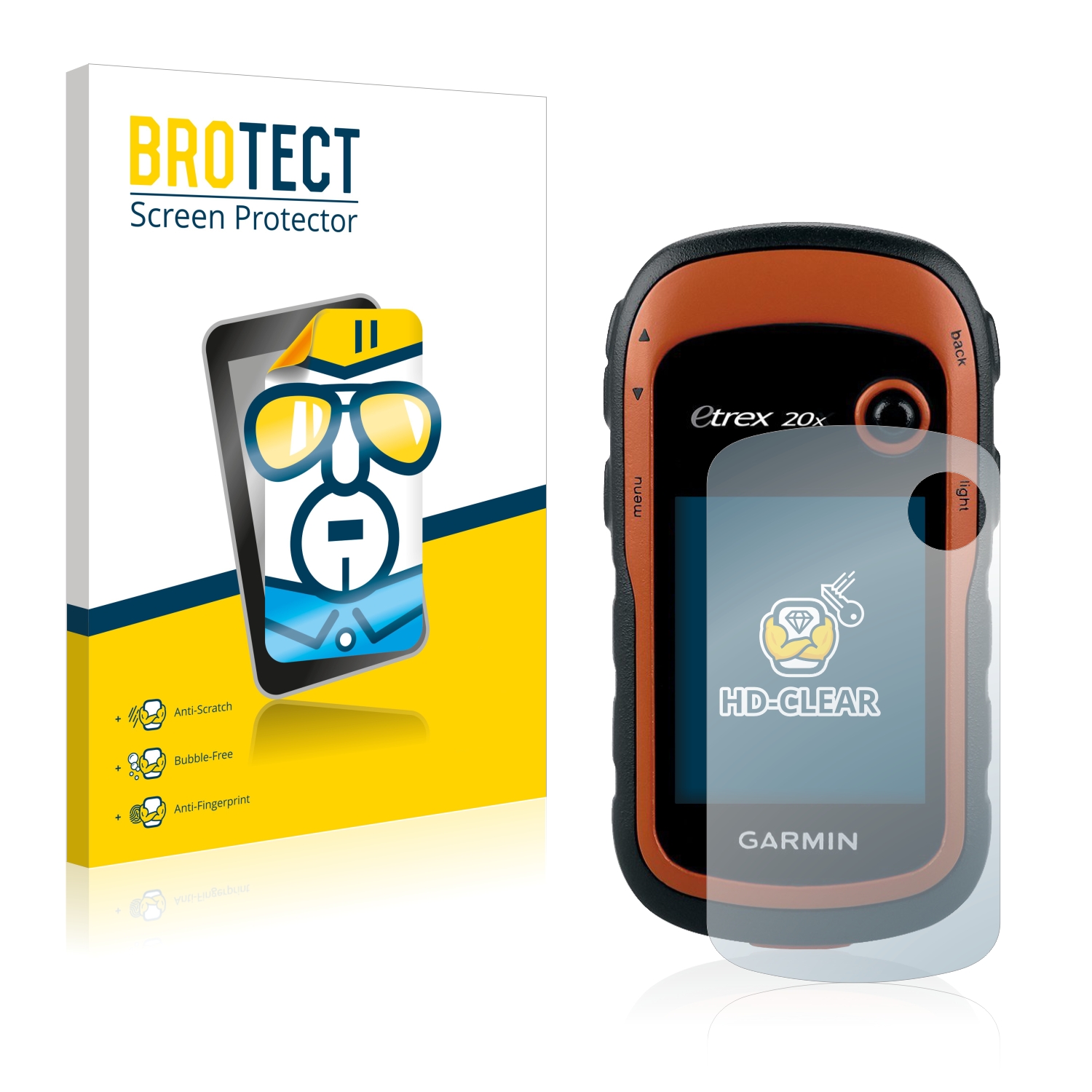 2x BROTECT Displayschutz-Folie pro Garmin eTrex 20x
