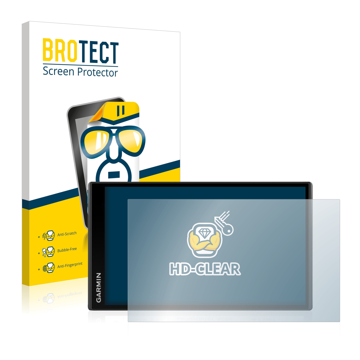 2x BROTECT Displayschutz-Folie pro Garmin Camper 770 LMT-D