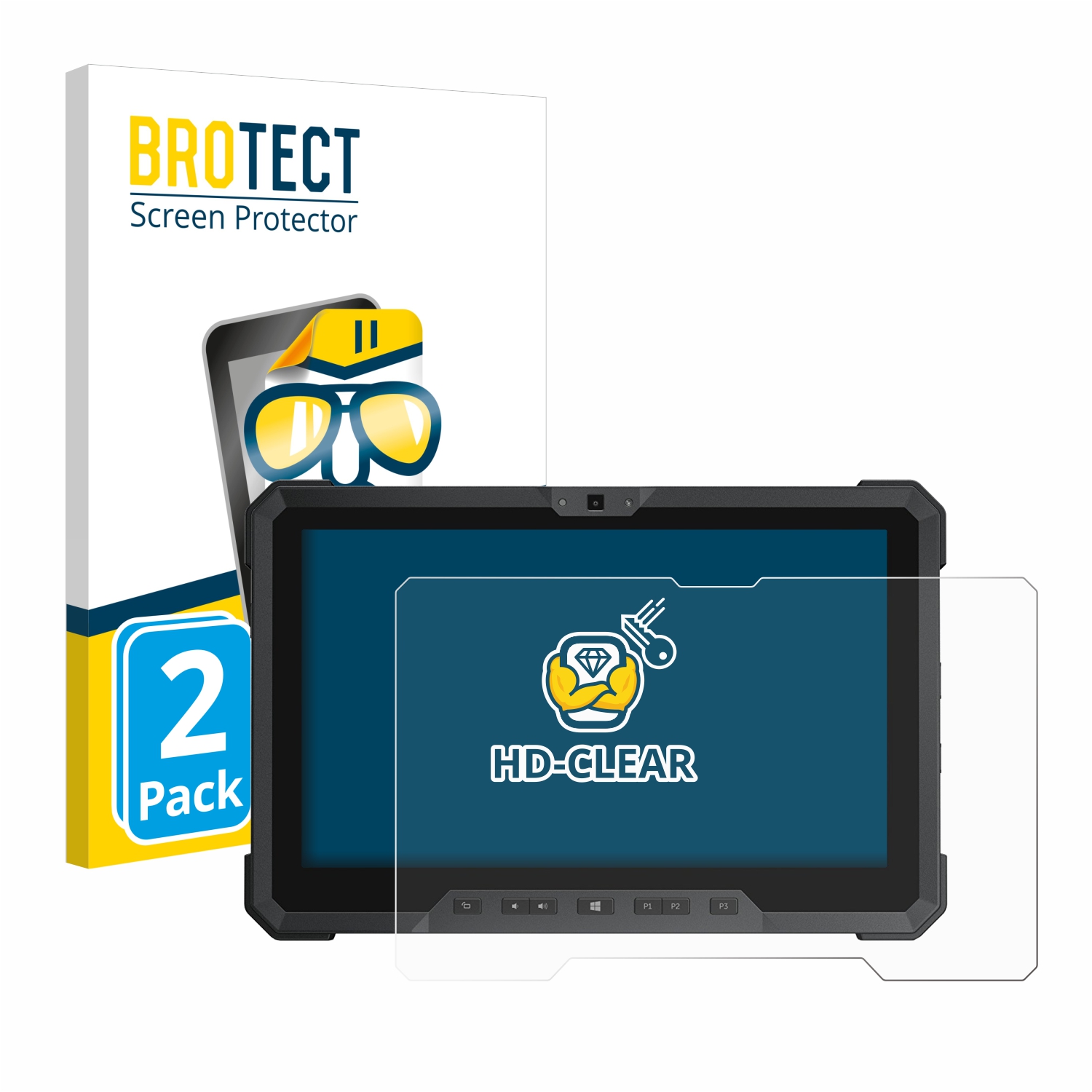 2x BROTECT Displayschutz-Folie pro Dell Latitude 12 Rugged R7202