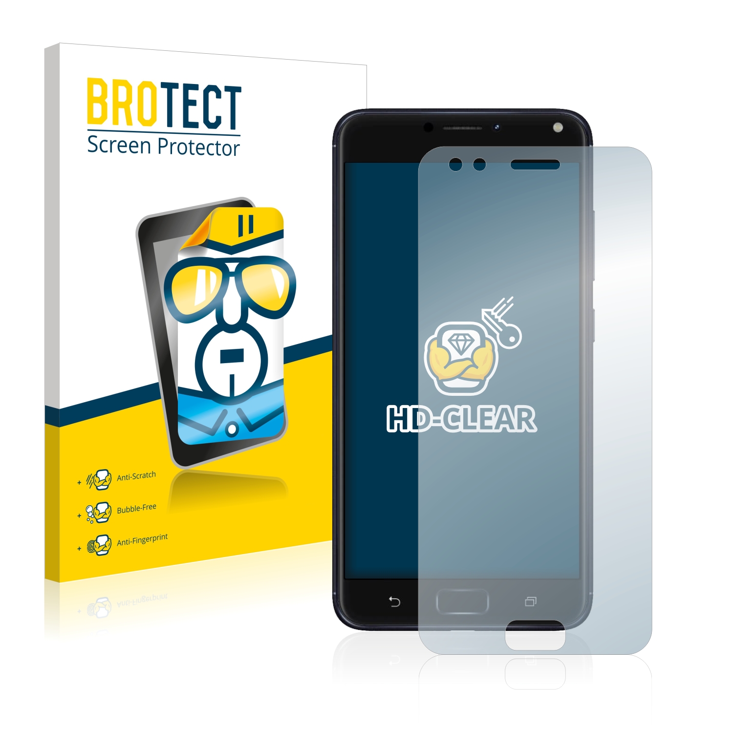 2x BROTECT Displayschutz-Folie pro ASUS ZenFone 4 ZE554KL