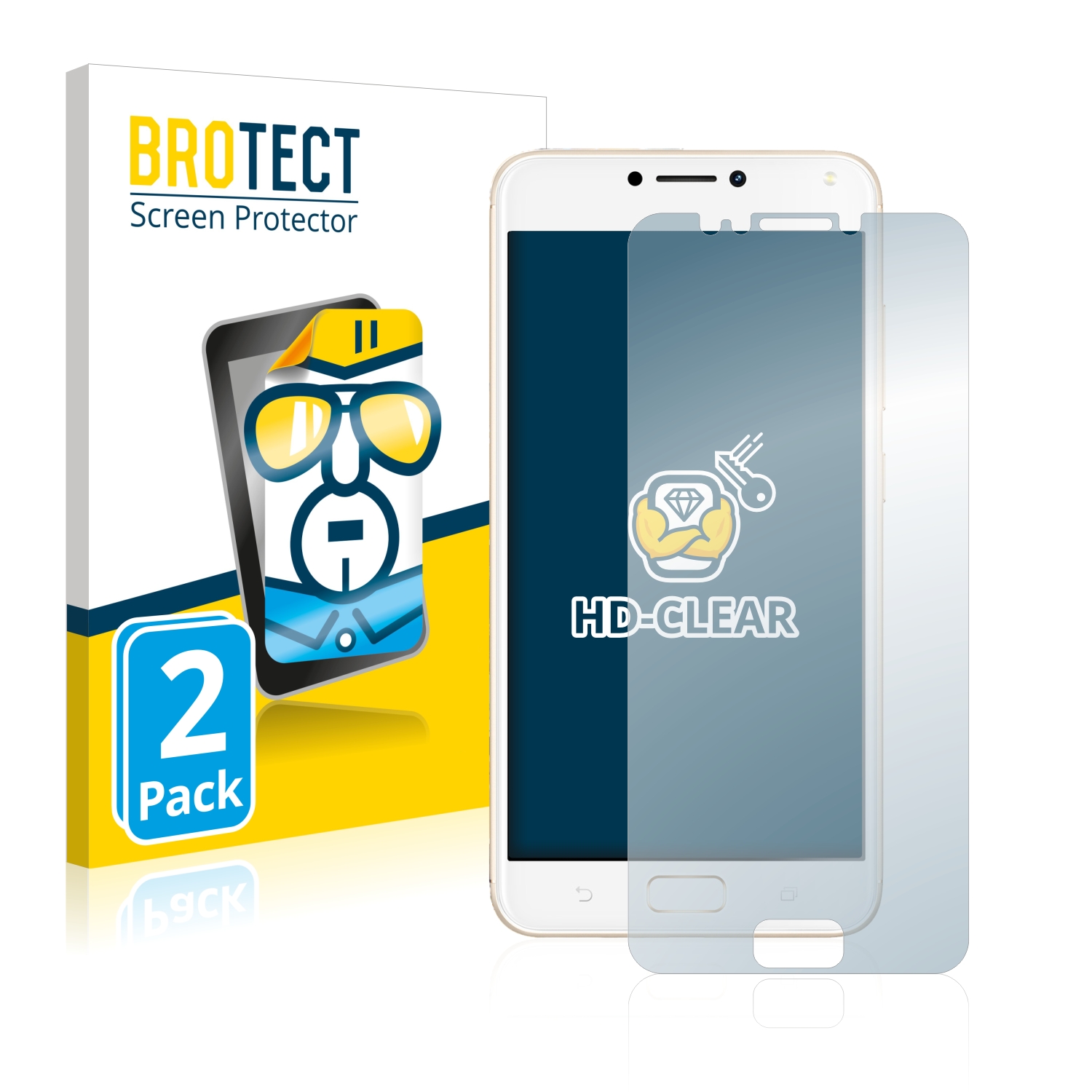 2x BROTECT Displayschutz-Folie pro ASUS ZenFone 4 Max ZC520KL