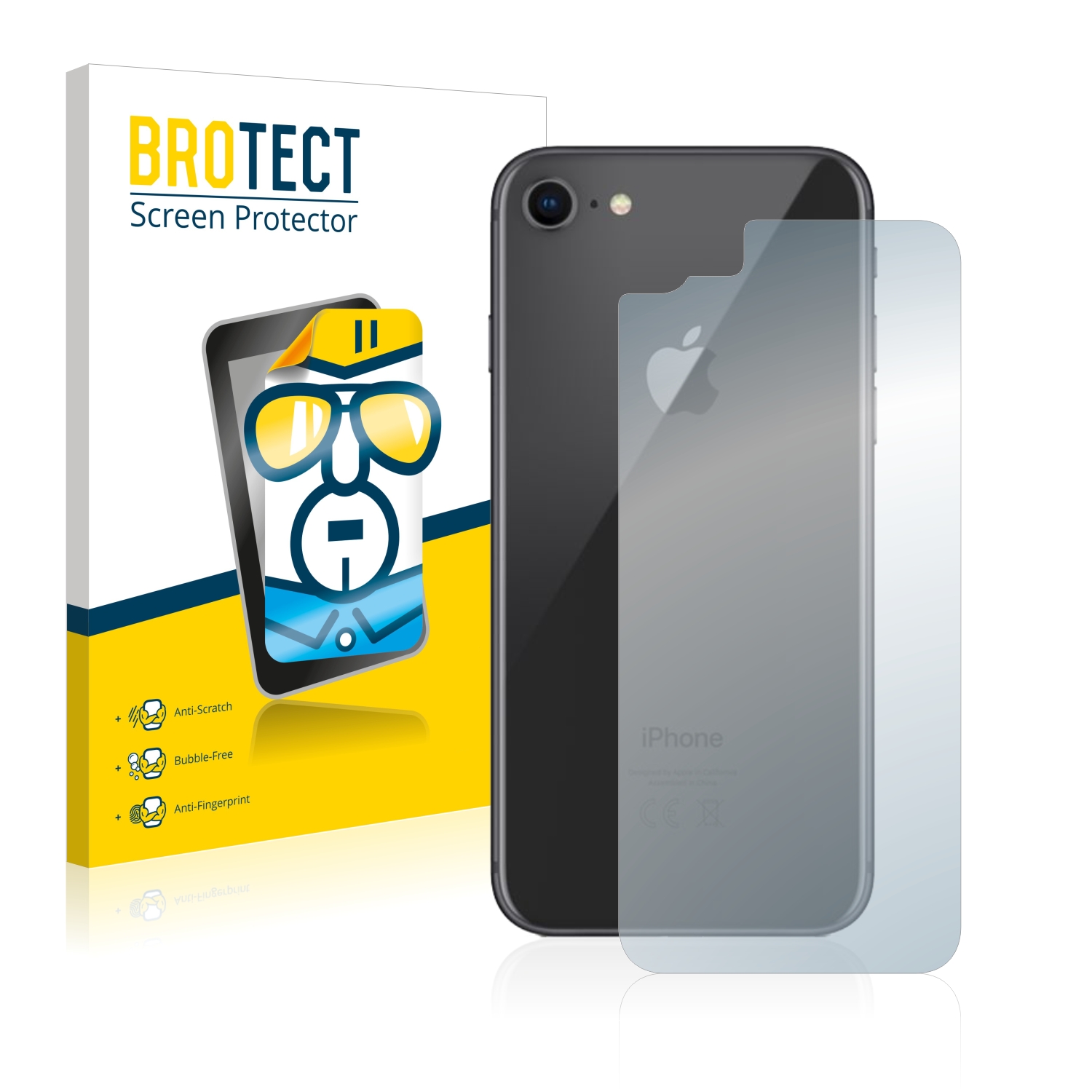 2x BROTECT Displayschutz-Folie pro Apple iPhone 8 (zadní strana)
