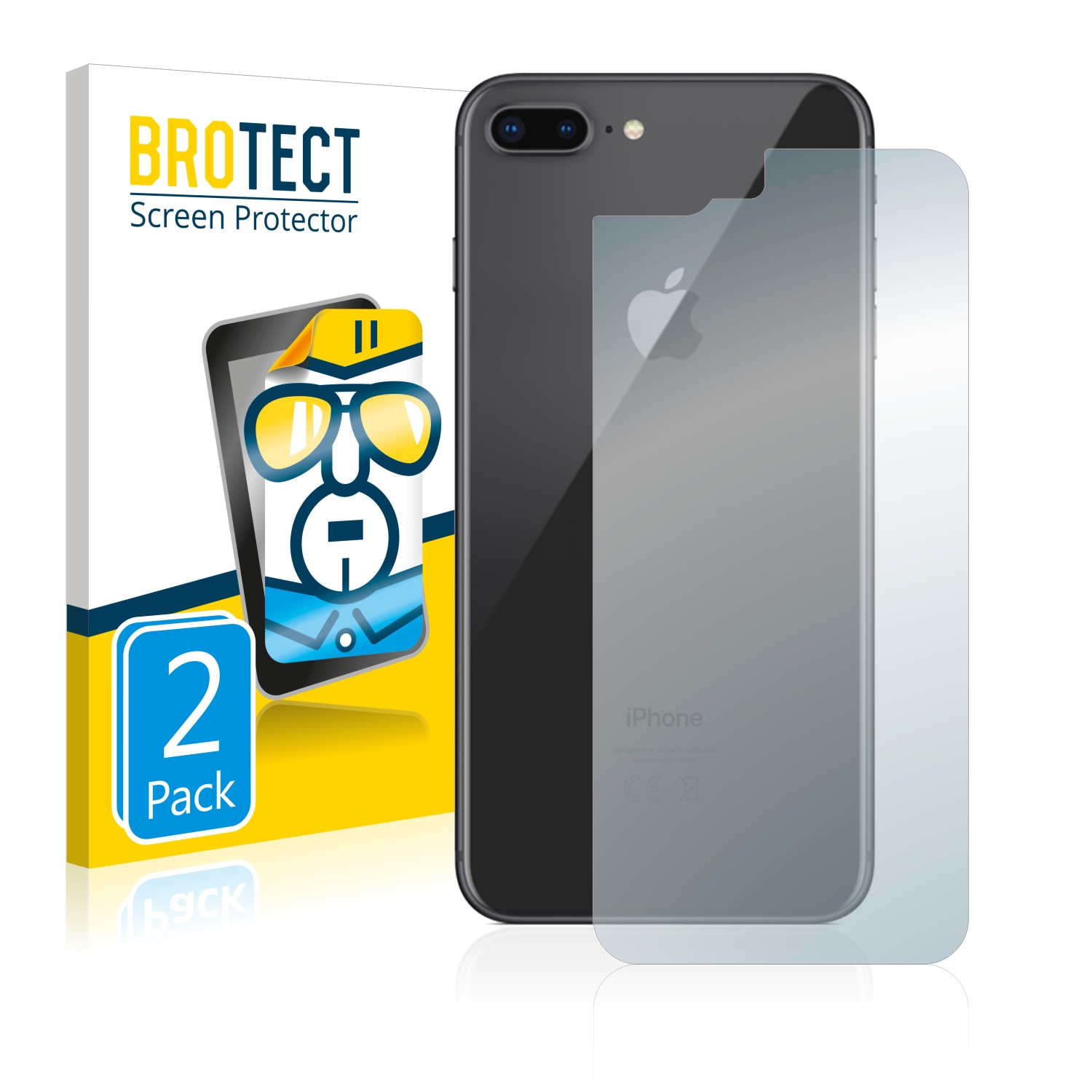 2x BROTECT Displayschutz-Folie pro Apple iPhone 8 Plus (zadní strana)