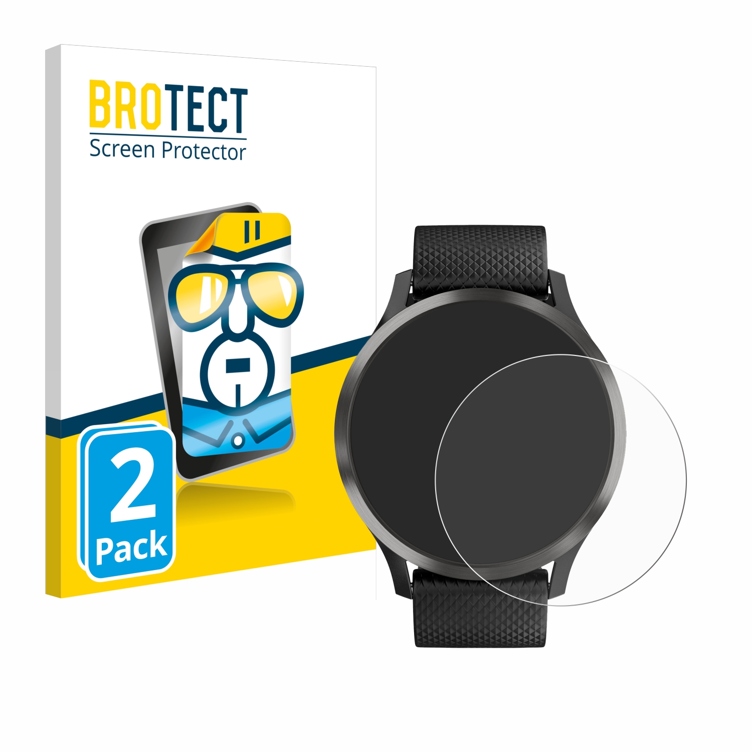 2x BROTECT Displayschutz-Folie pro Garmin vivomove HR