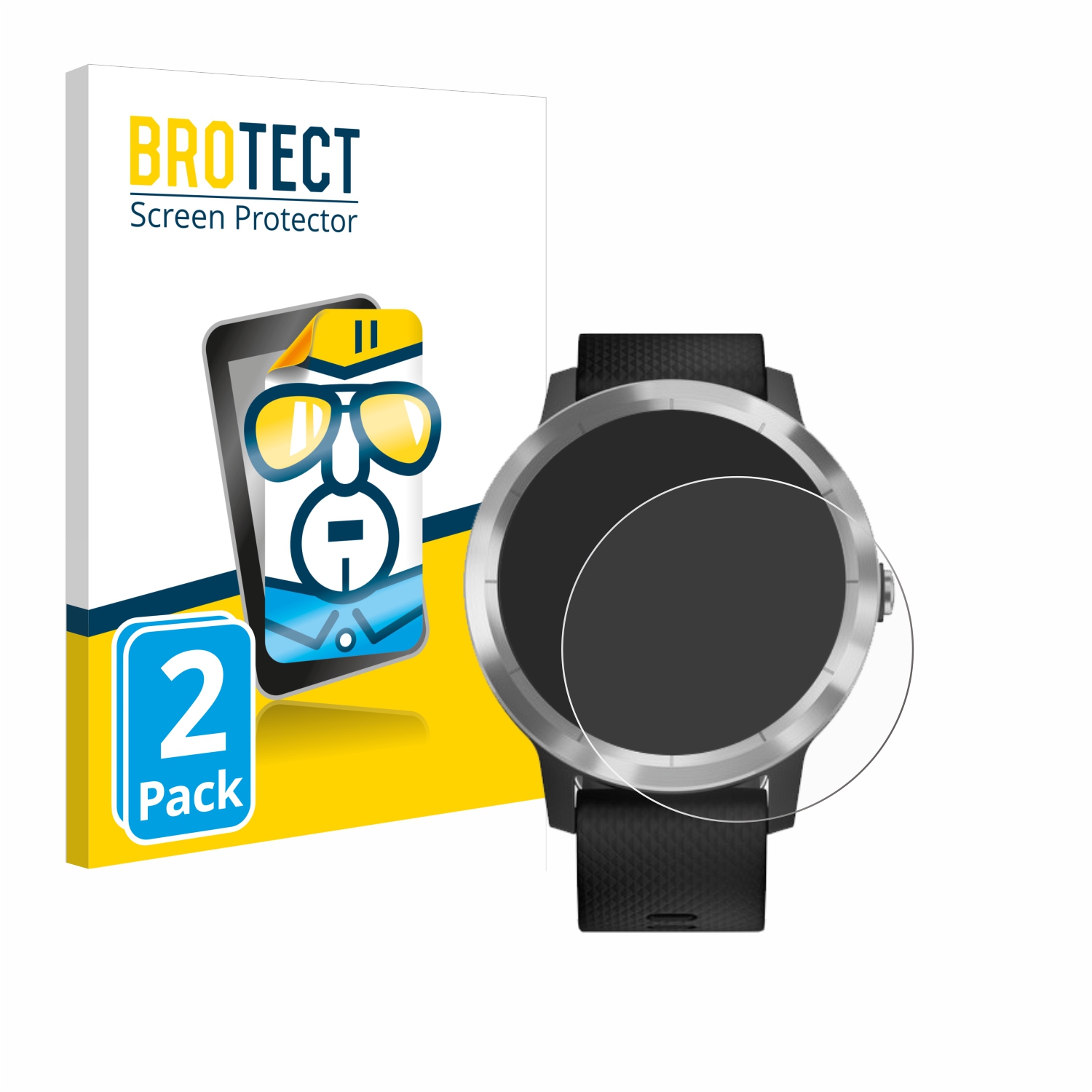 2x BROTECT Displayschutz-Folie pro Garmin vivoactive 3
