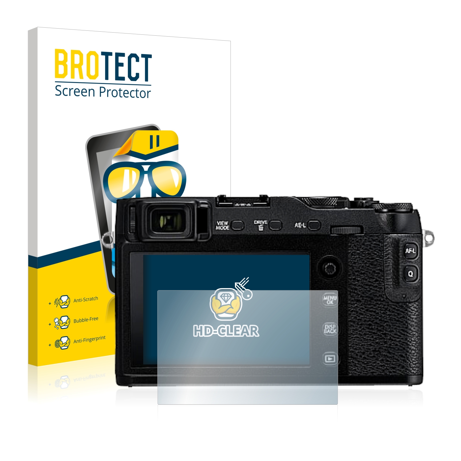 2x BROTECT Displayschutz-Folie pro Fujifilm X-E3
