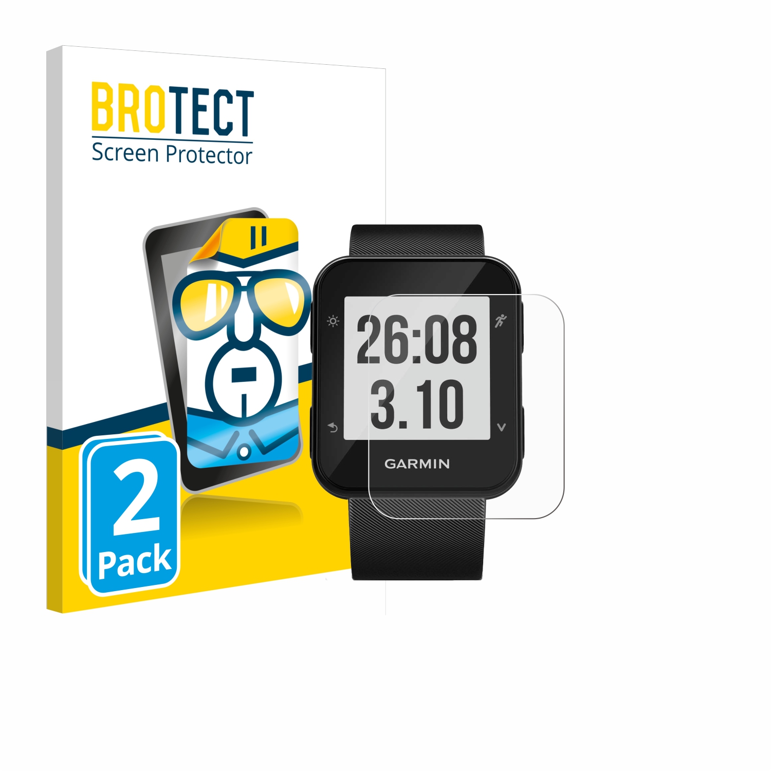 2x BROTECT Displayschutz-Folie pro Garmin Forerunner 30