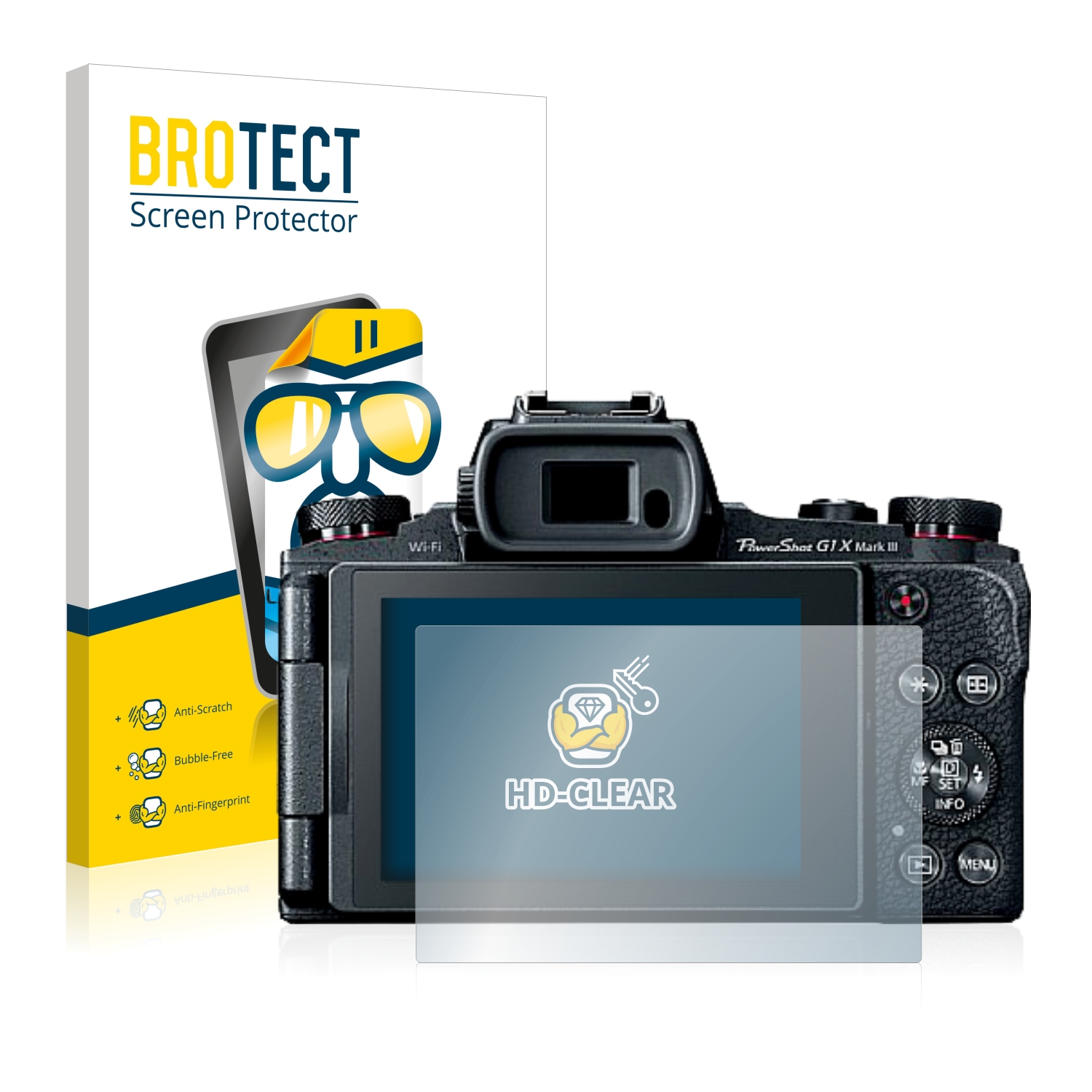 2x BROTECT Displayschutz-Folie pro Canon PowerShot G1 X Mark III