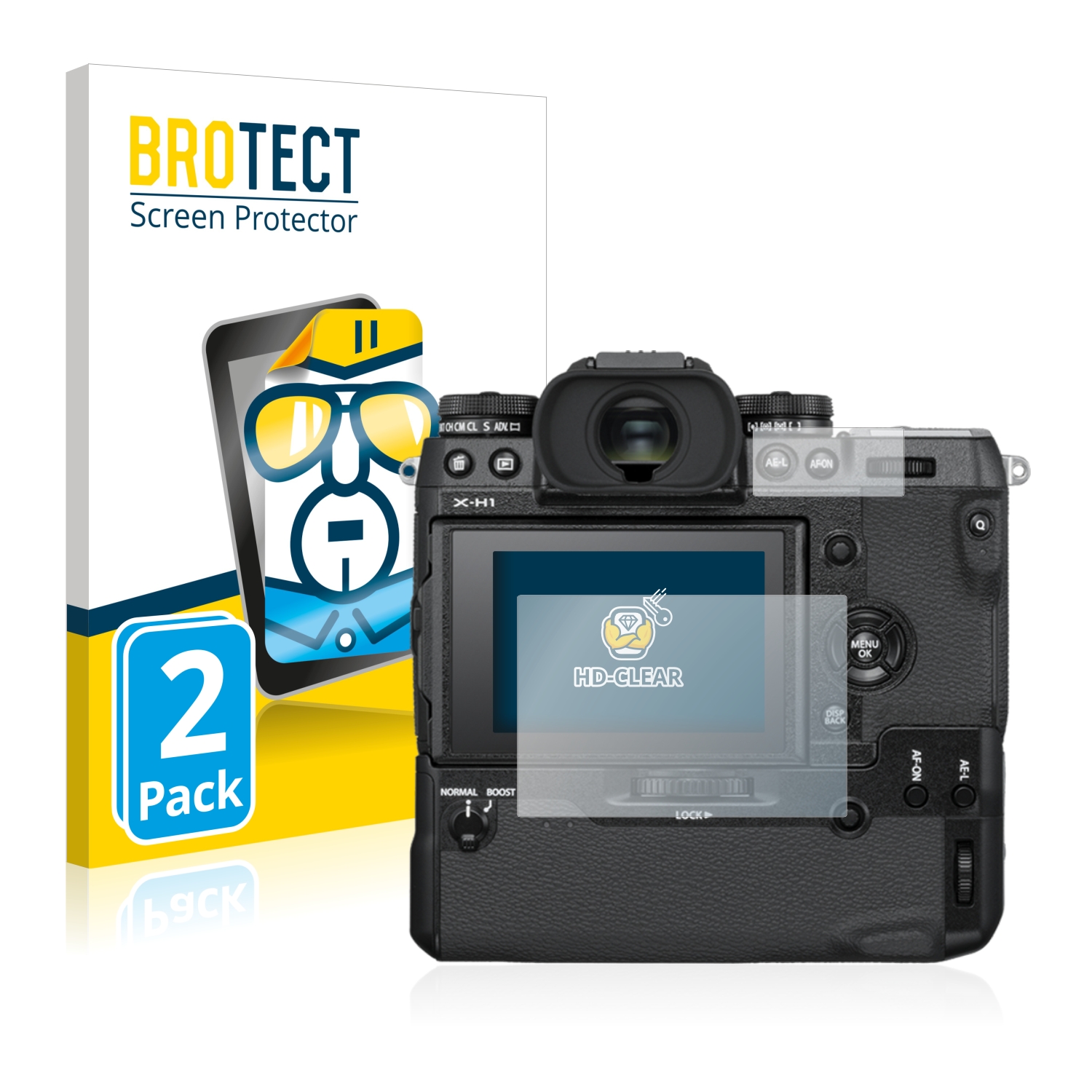 2x BROTECT Displayschutz-Folie pro Fujifilm X-H1