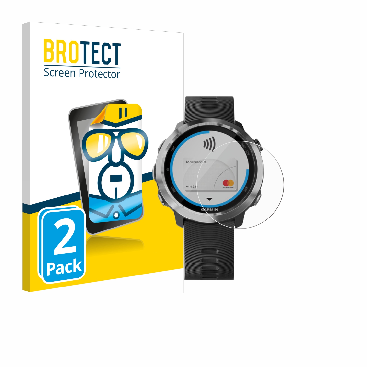2x BROTECT Displayschutz-Folie pro Garmin Forerunner 645