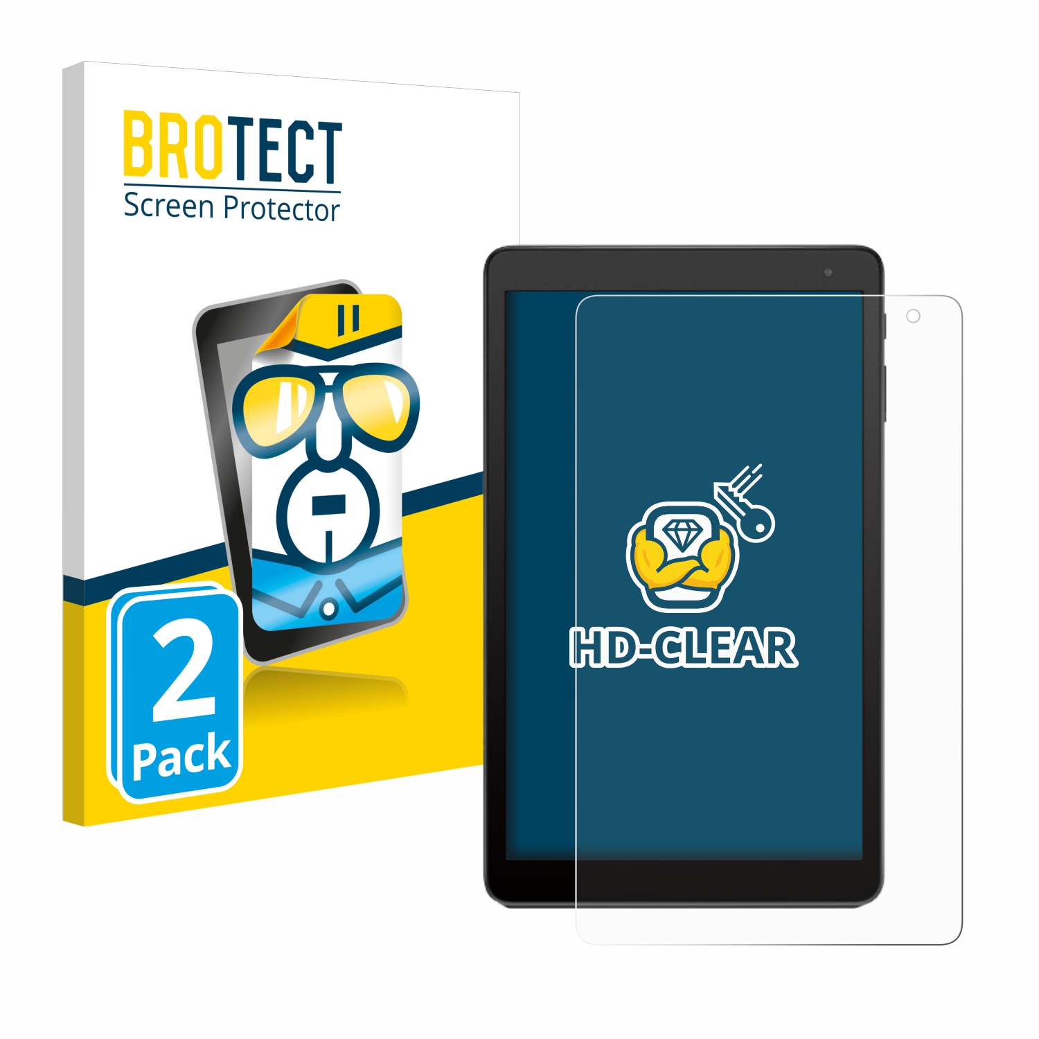 2x BROTECT Displayschutz-Folie pro Alcatel 1T 10 8082