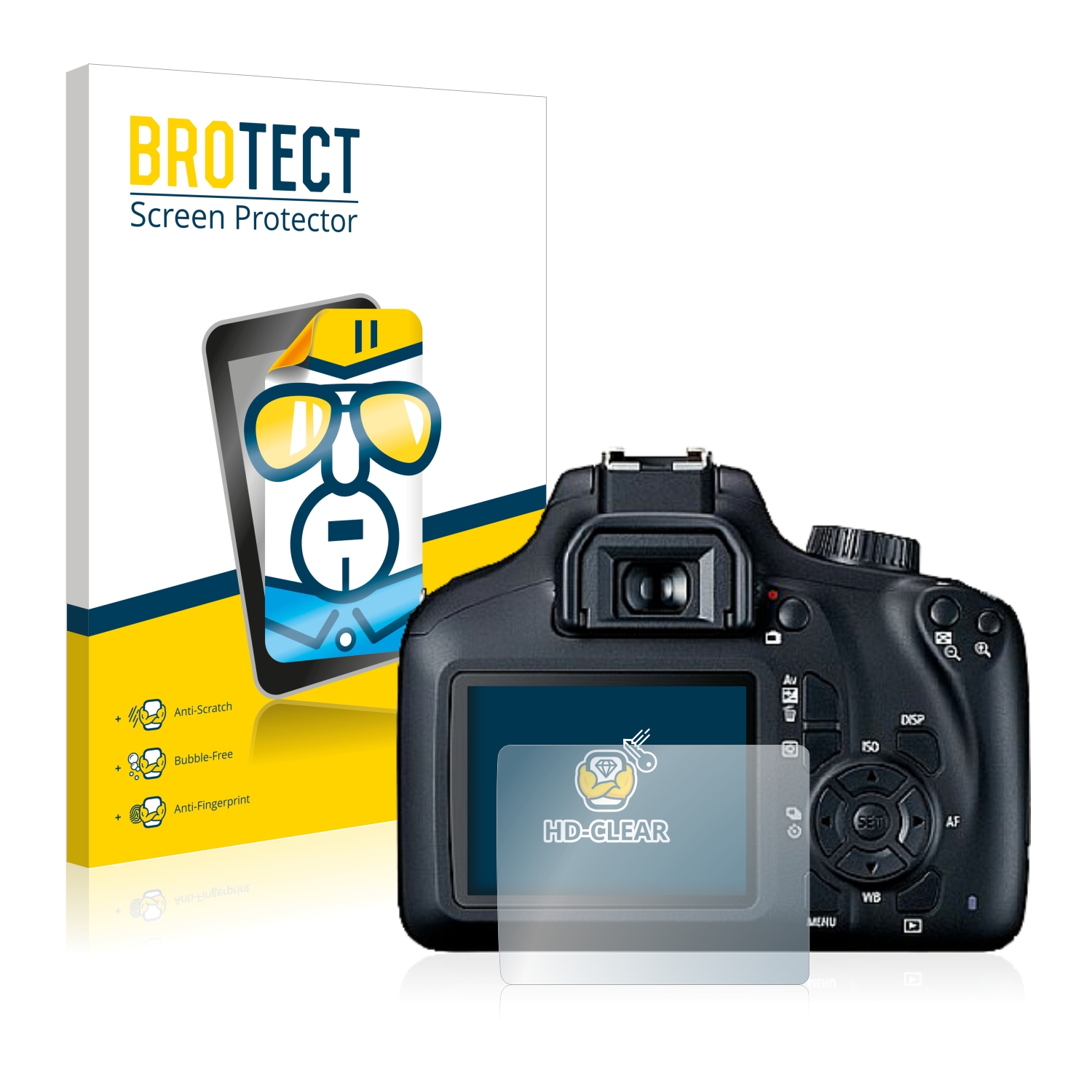 2x BROTECT Displayschutz-Folie pro Canon EOS 4000D