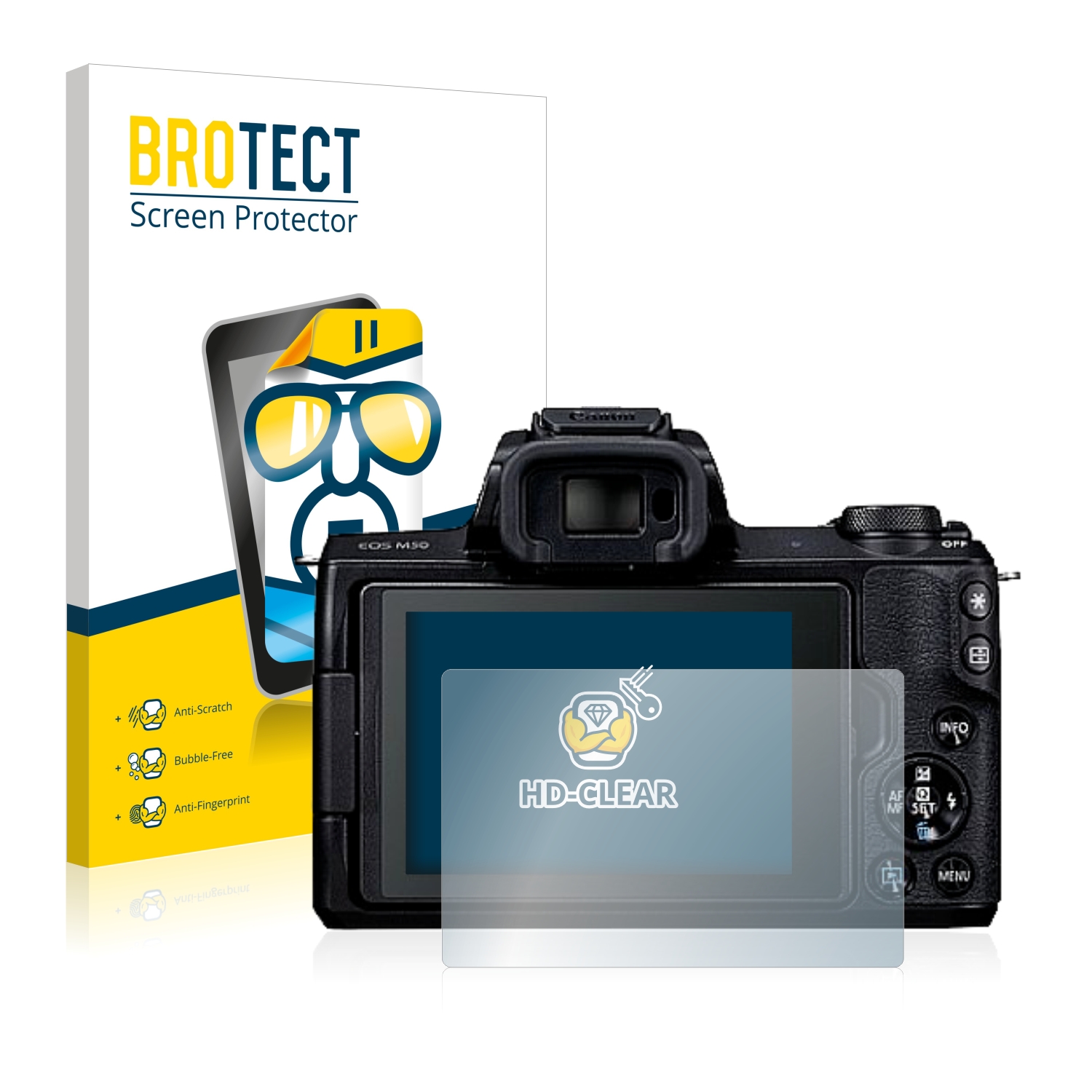 2x BROTECT Displayschutz-Folie pro Canon EOS M50