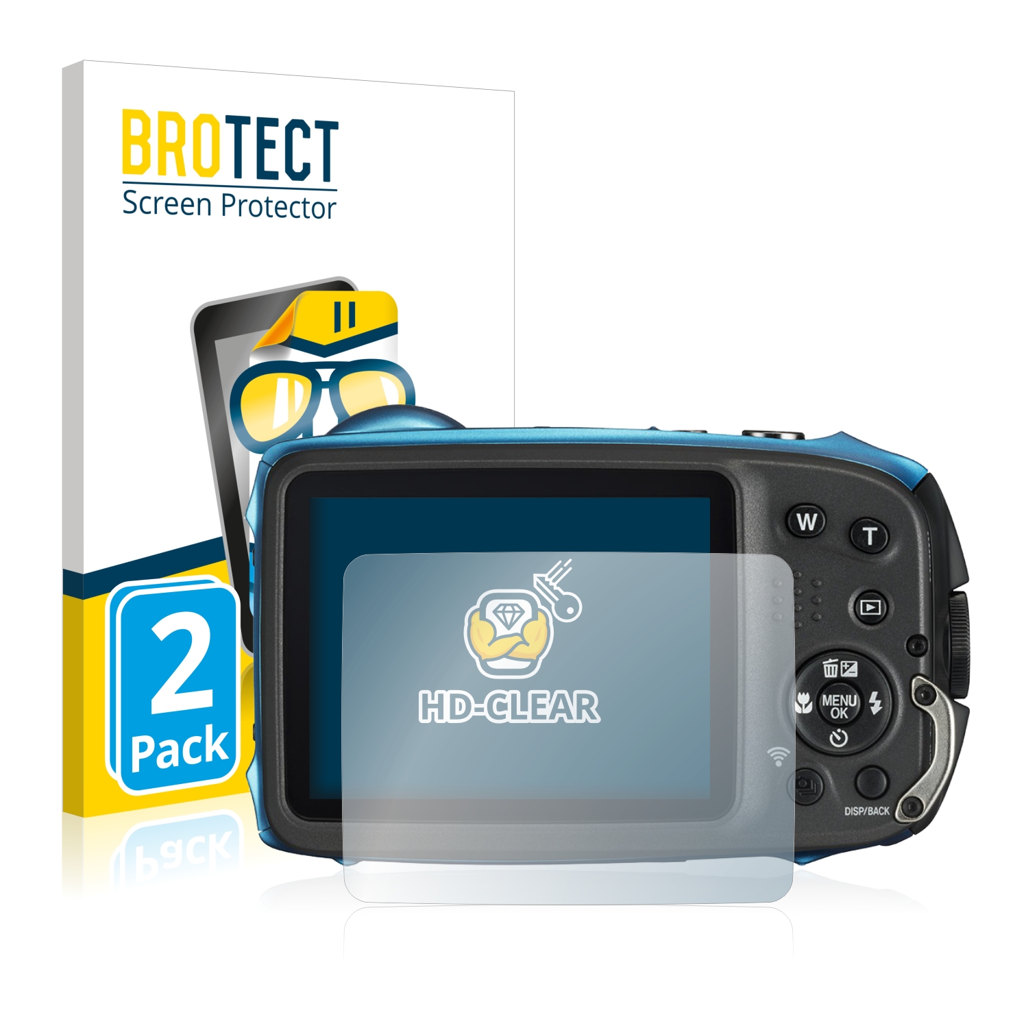 2x BROTECT Displayschutz-Folie pro Fujifilm FinePix XP130