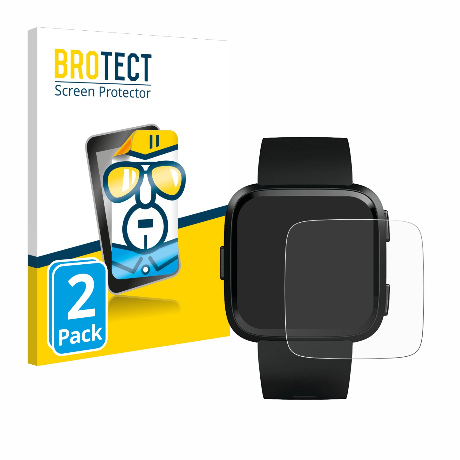 2x BROTECT Displayschutz-Folie pro Fitbit Versa