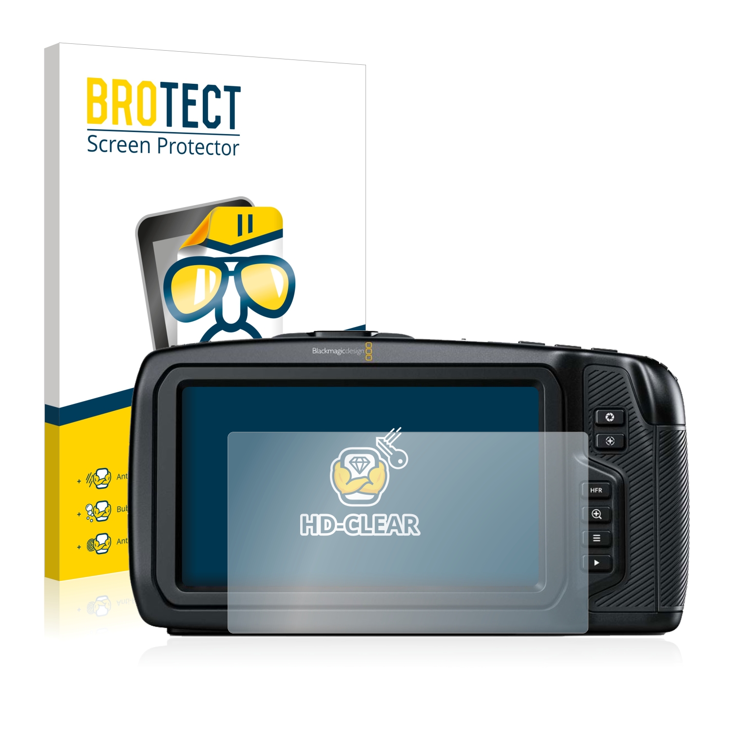 2x BROTECT Displayschutz-Folie pro Blackmagic Pocket Cinema Camera 4K
