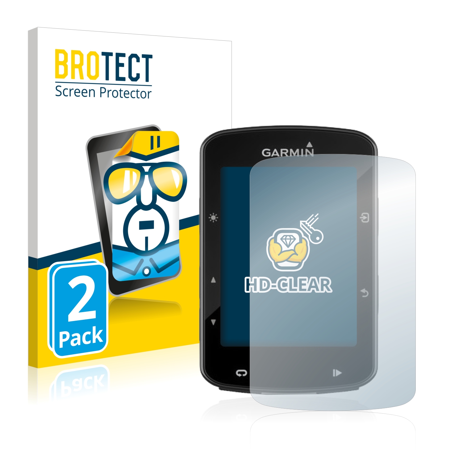 2x BROTECT Displayschutz-Folie pro Garmin Edge 520 Plus