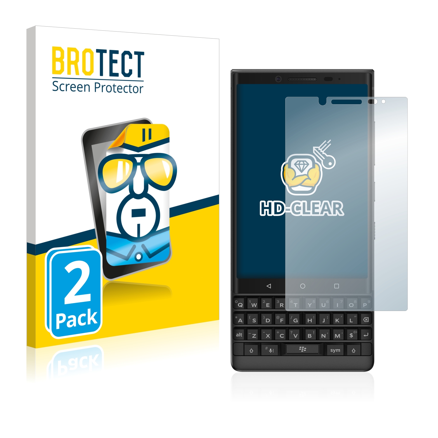 2x BROTECT Displayschutz-Folie pro BlackBerry Key2