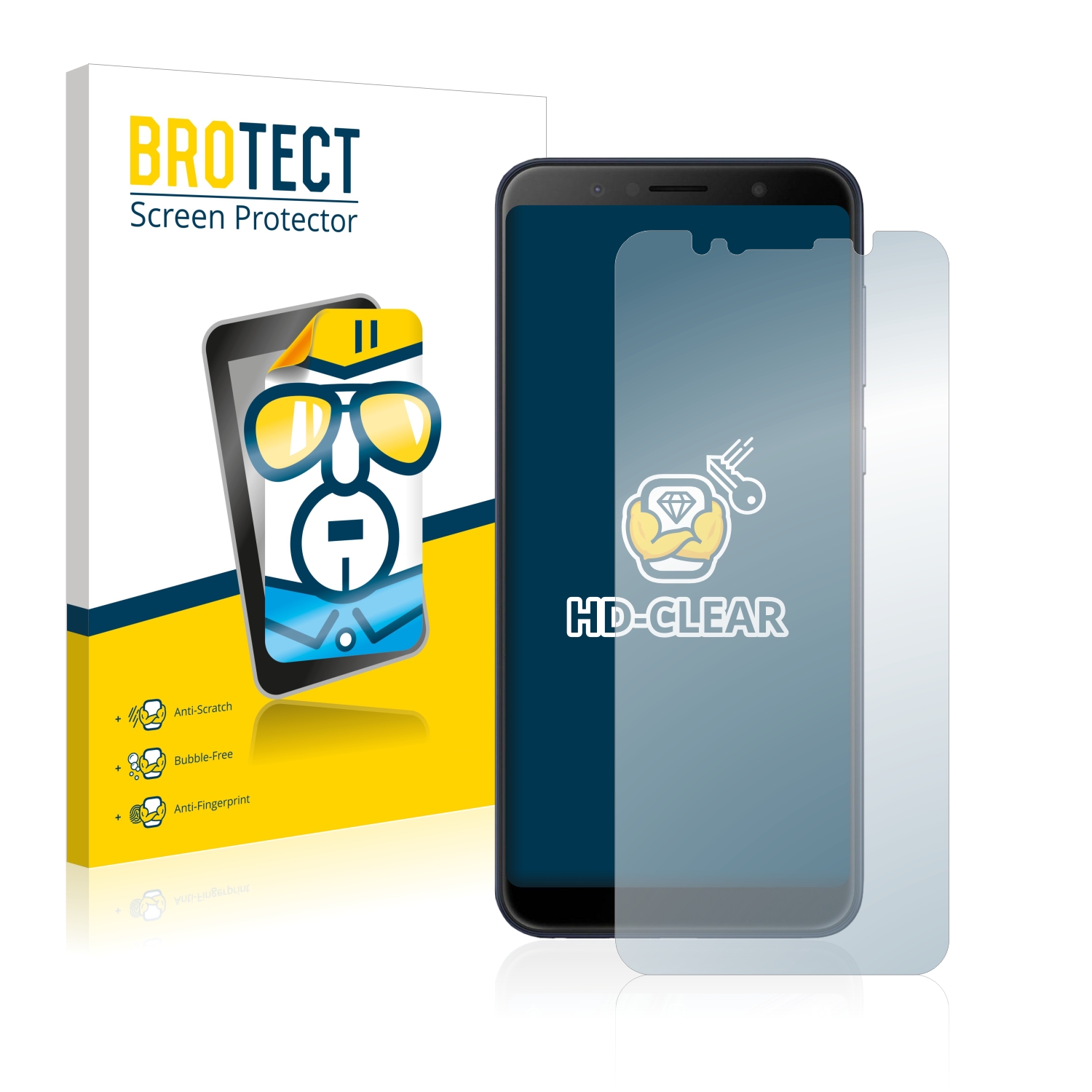 2x BROTECT Displayschutz-Folie pro ASUS ZenFone Max Pro (M1)