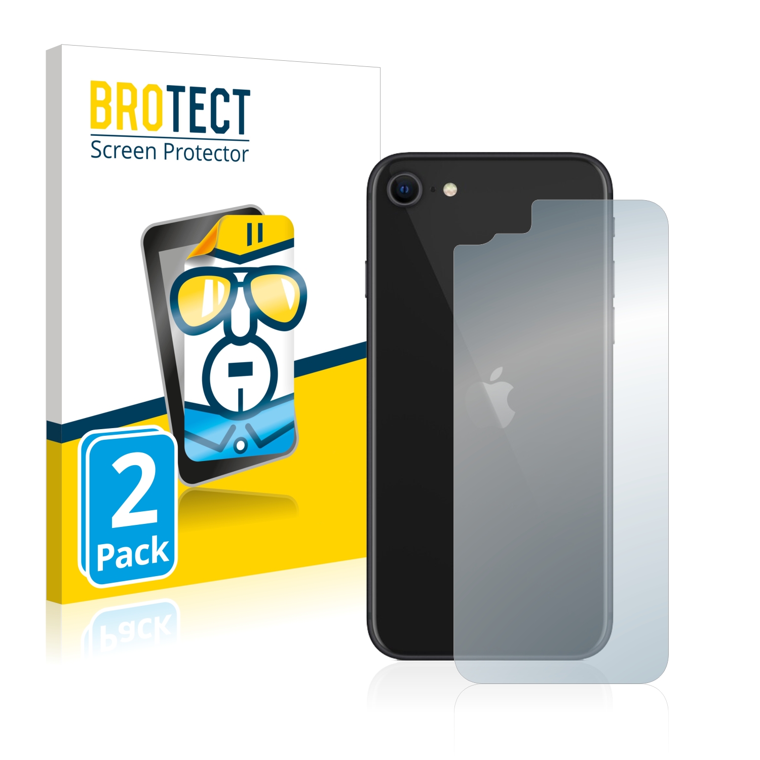 2x BROTECT Displayschutz-Folie pro Apple iPhone SE 2 2020 (zadní strana)