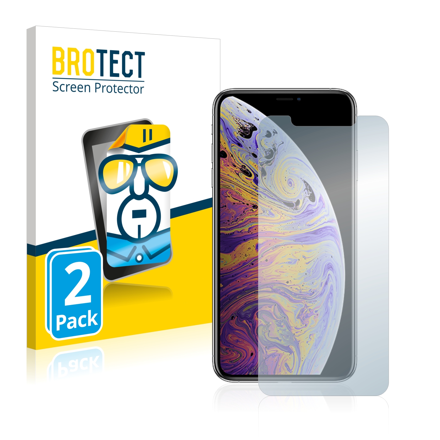 2x BROTECT Displayschutz-Folie pro Apple iPhone Xs Max