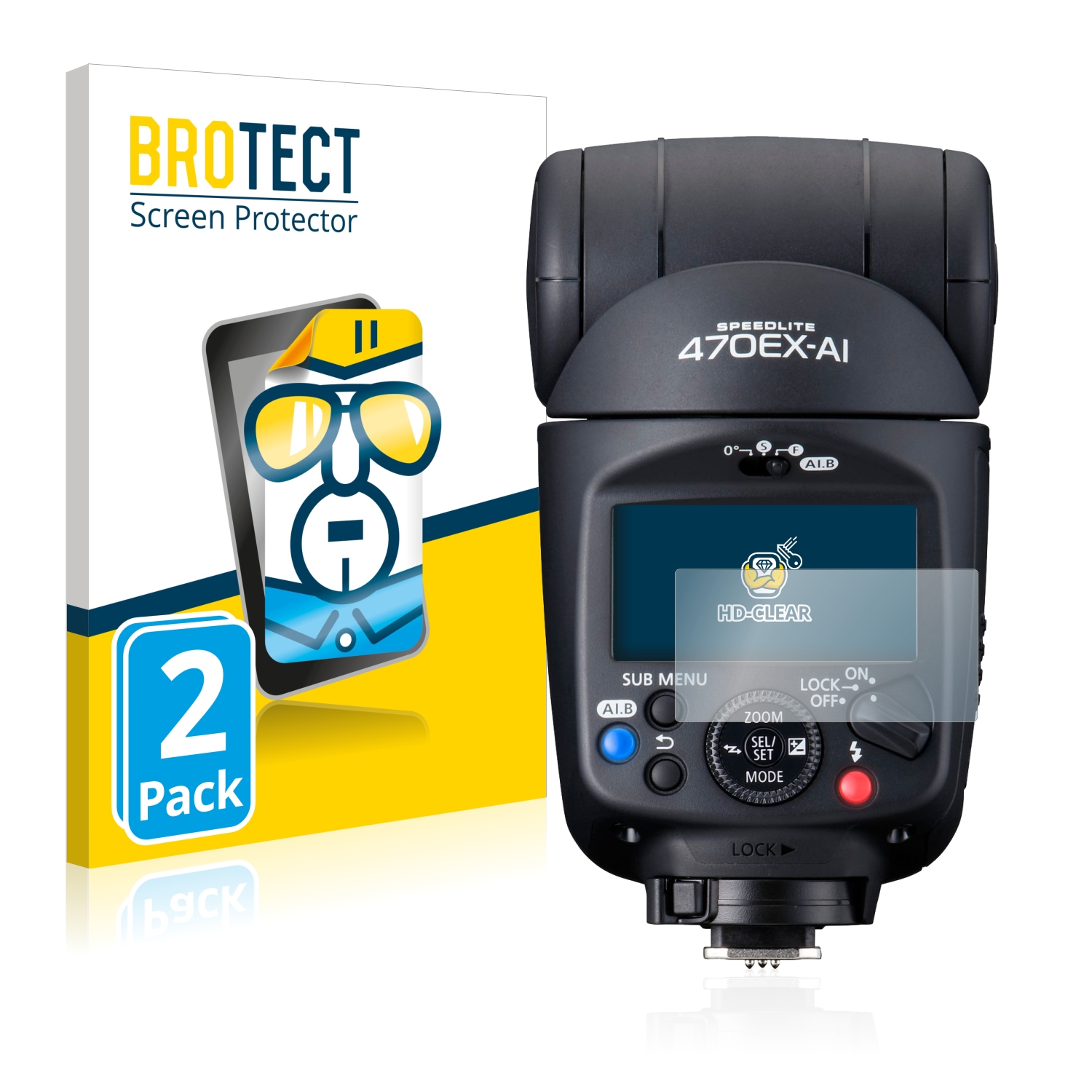 2x BROTECT Displayschutz-Folie pro Canon Speedlite 470EX-AI