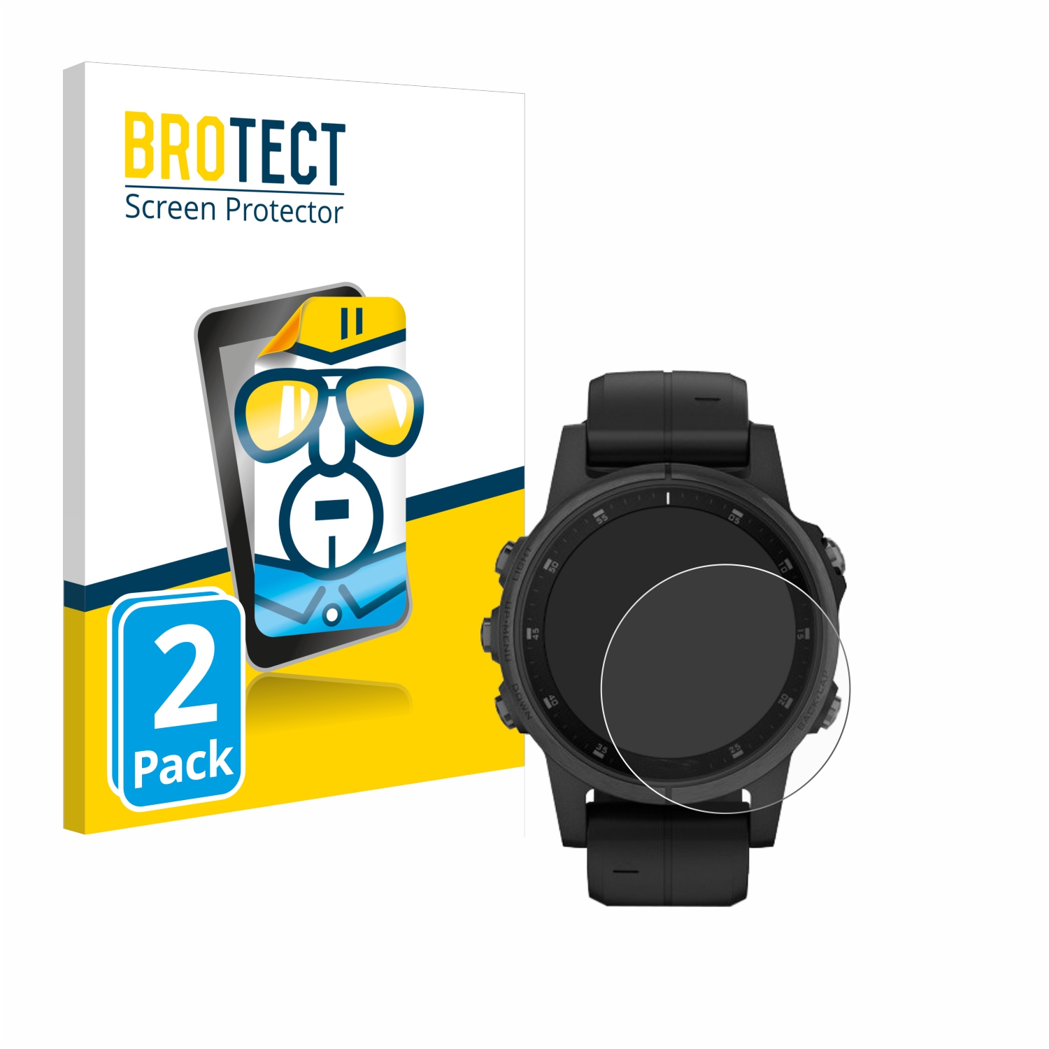 2x BROTECT Displayschutz-Folie pro Garmin Fenix 5S Plus (42 mm)