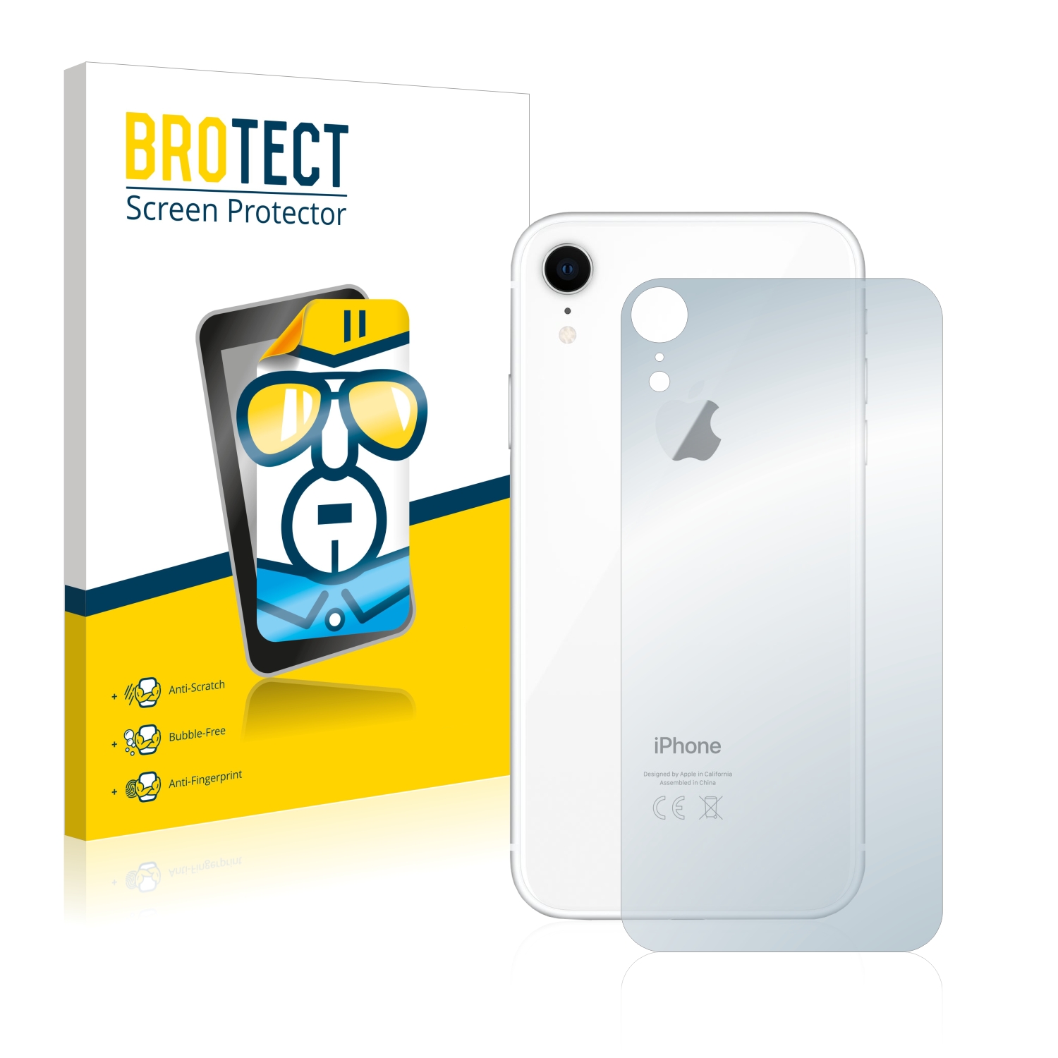 2x BROTECT Displayschutz-Folie pro Apple iPhone XR (zadní strana)