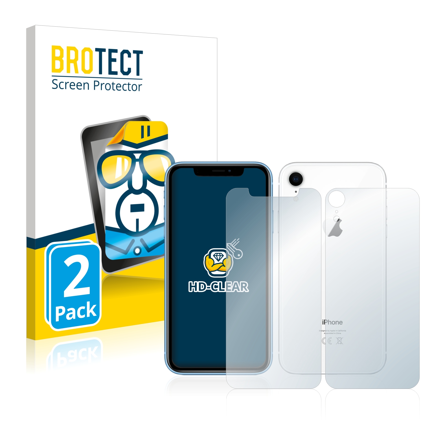 2x BROTECT Displayschutz-Folie pro Apple iPhone XR (displej+zadní strana)