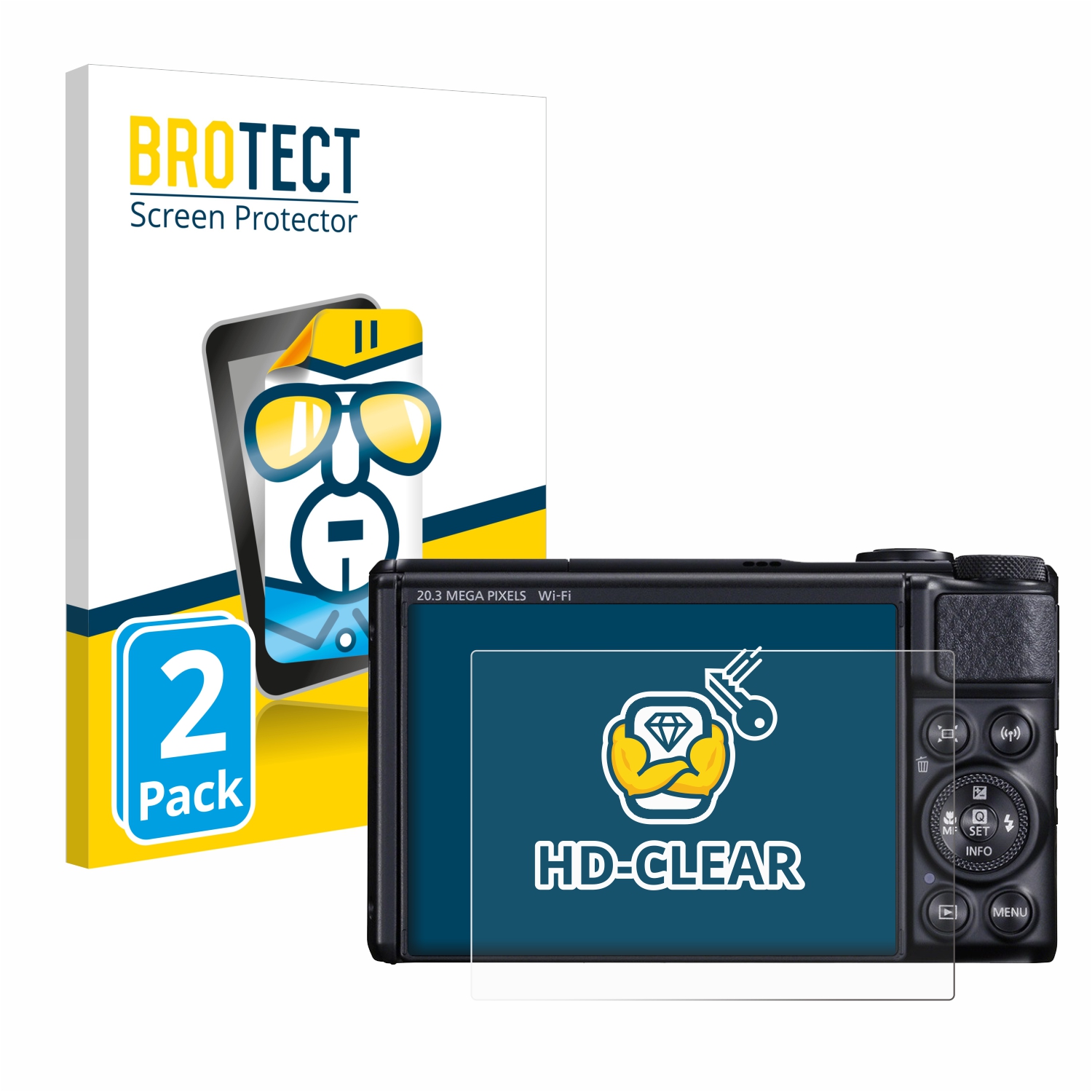 2x BROTECT Displayschutz-Folie pro Canon PowerShot SX740 HS