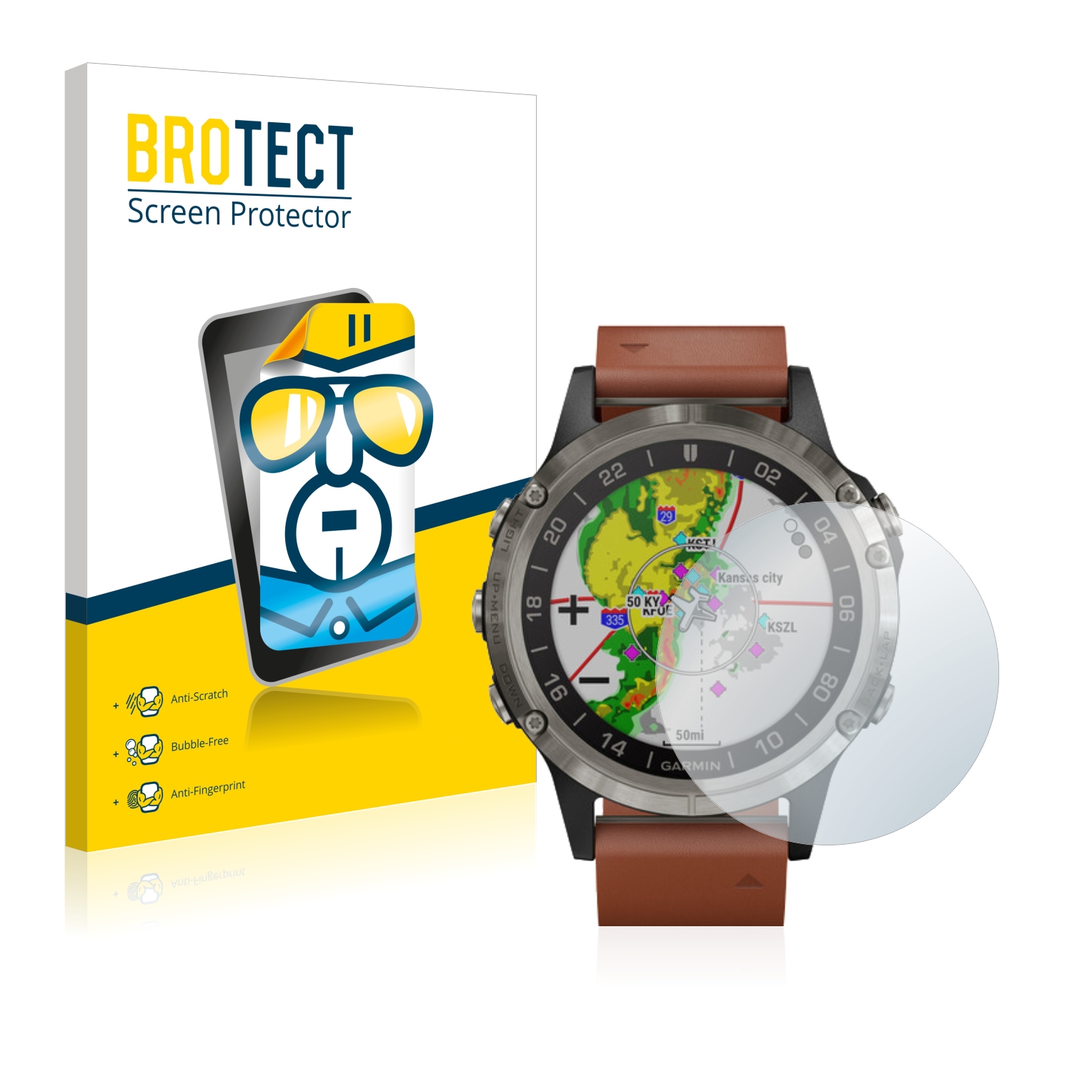 2x BROTECT Displayschutz-Folie pro Garmin D2 Delta