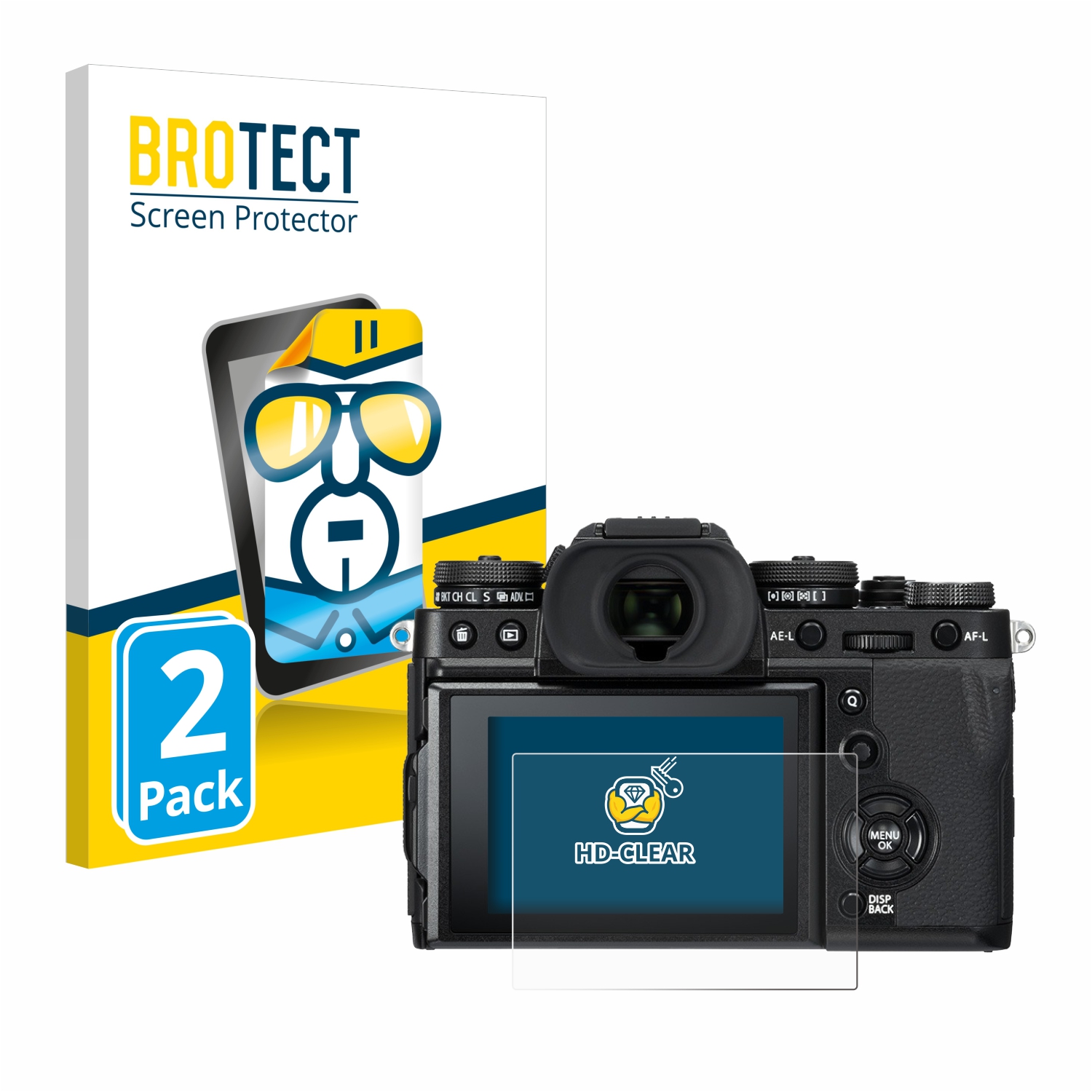 2x BROTECT Displayschutz-Folie pro Fujifilm X-T3