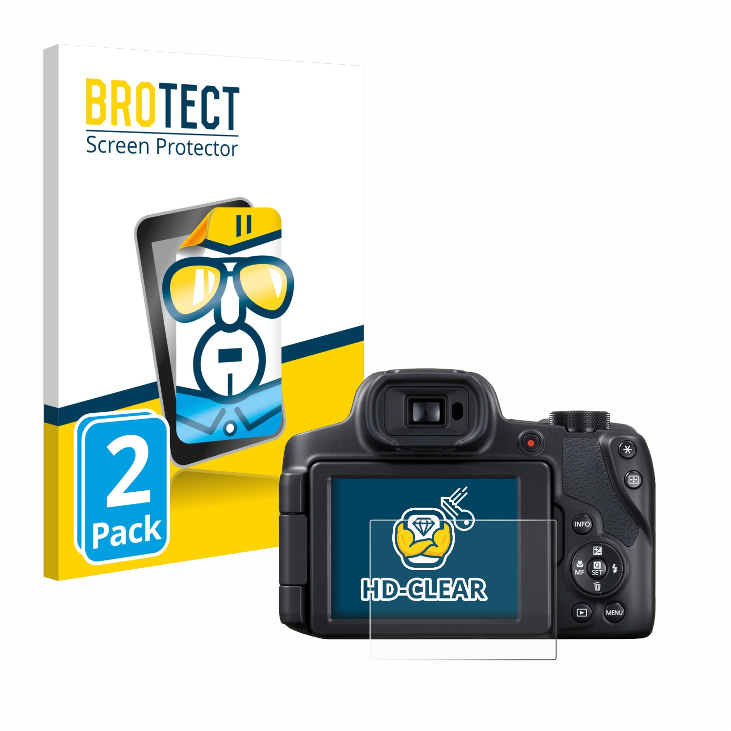 2x BROTECT Displayschutz-Folie pro Canon PowerShot SX70 HS