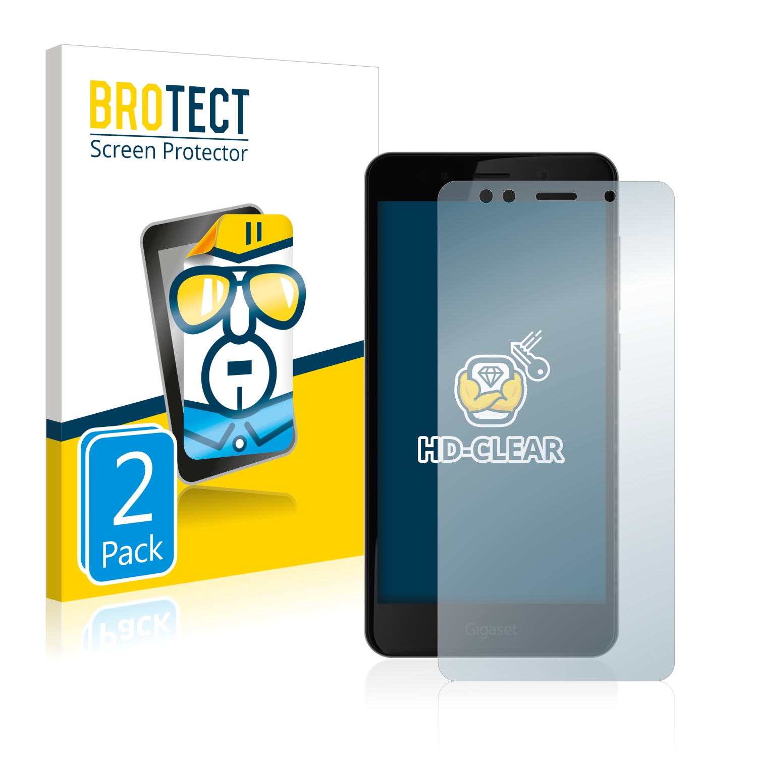 2x BROTECT Displayschutz-Folie pro Gigaset GS180
