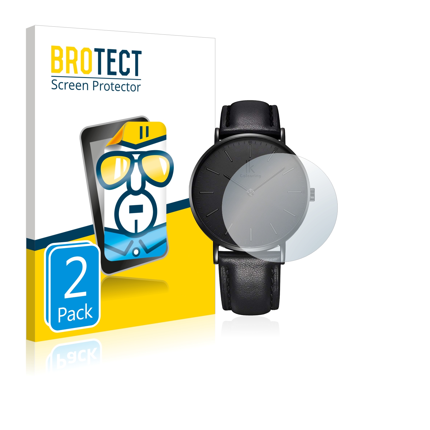 2x BROTECT Displayschutz-Folie pro Alienwork IK Armbanduhr (36 mm)