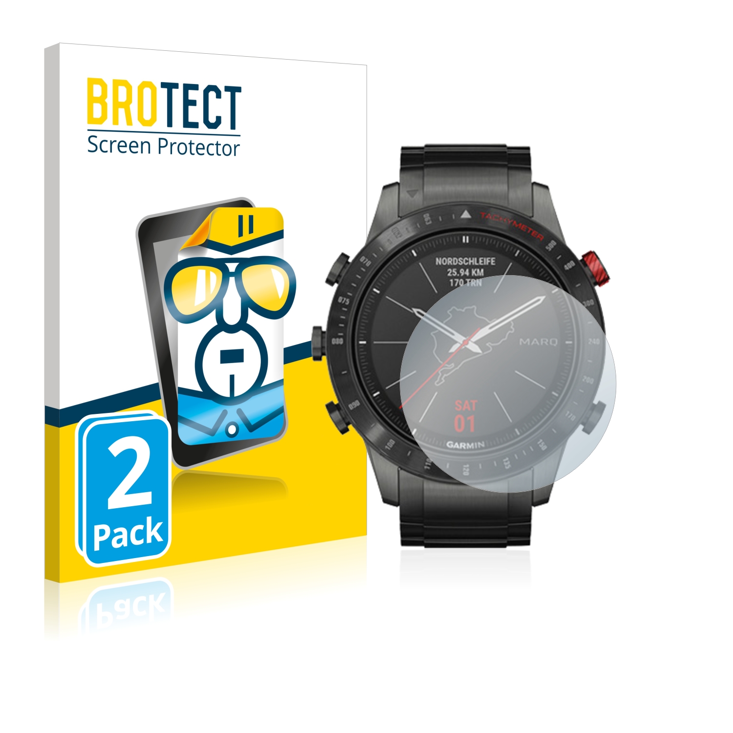 2x BROTECT Displayschutz-Folie pro Garmin Marq Driver