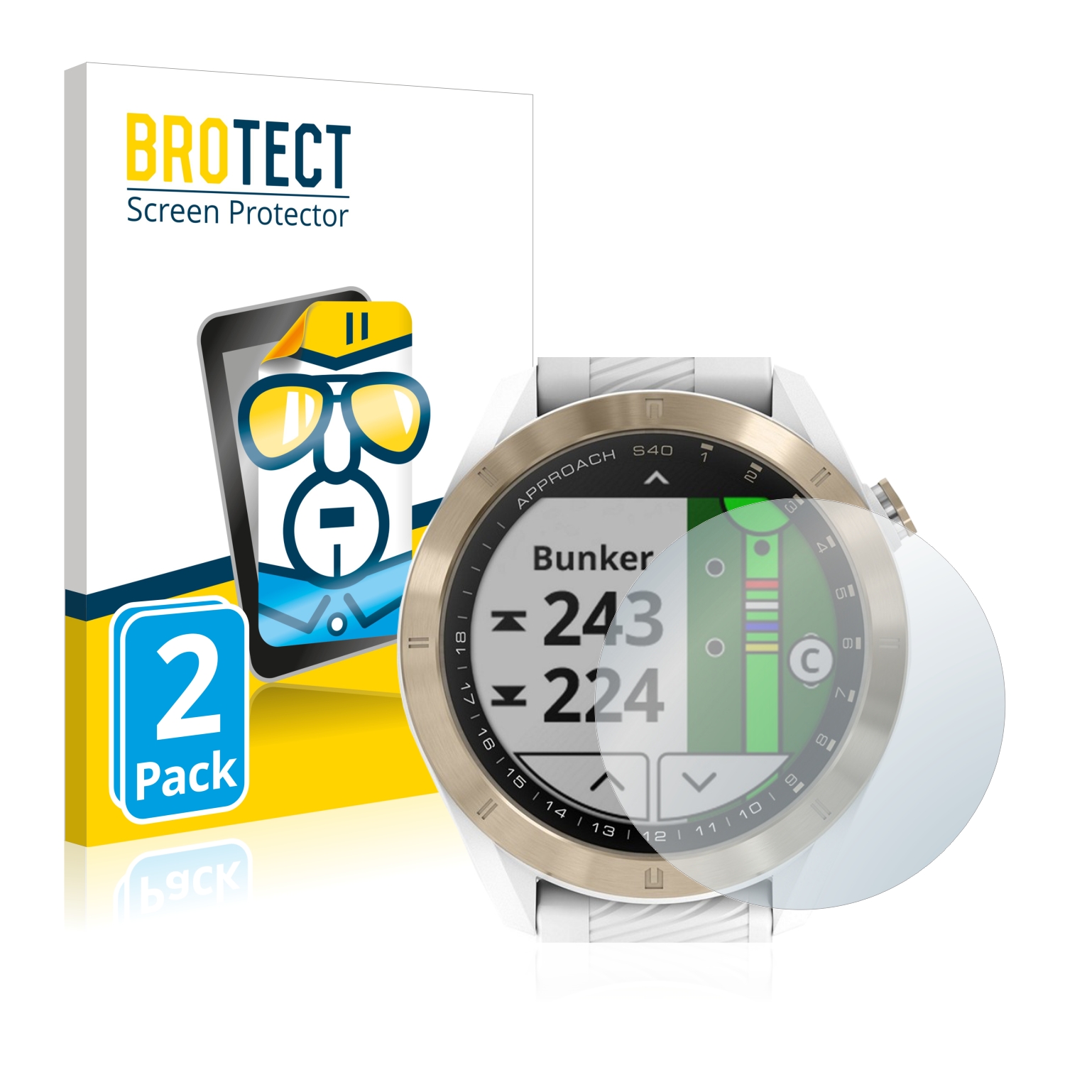 2x BROTECT Displayschutz-Folie pro Garmin Approach S40