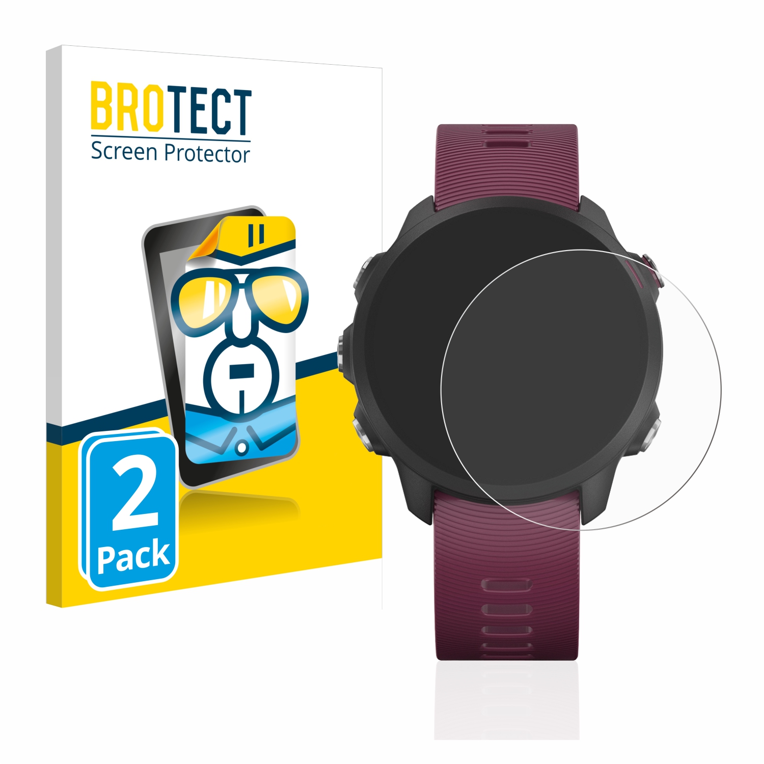 2x BROTECT Displayschutz-Folie pro Garmin Forerunner 245