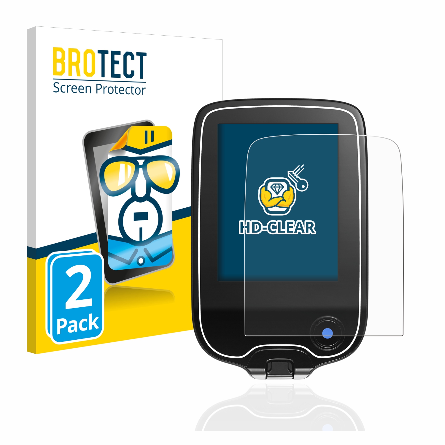 2x BROTECT Displayschutz-Folie pro Freestyle Libre 2