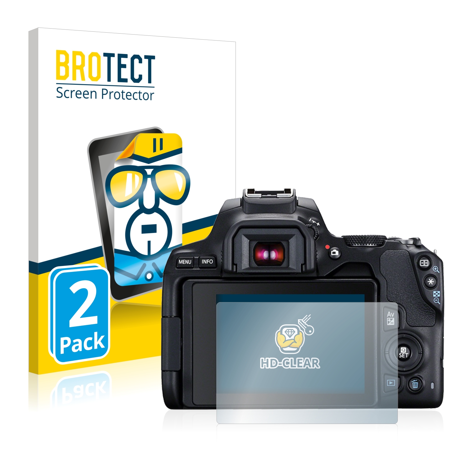2x BROTECT Displayschutz-Folie pro Canon EOS 250D