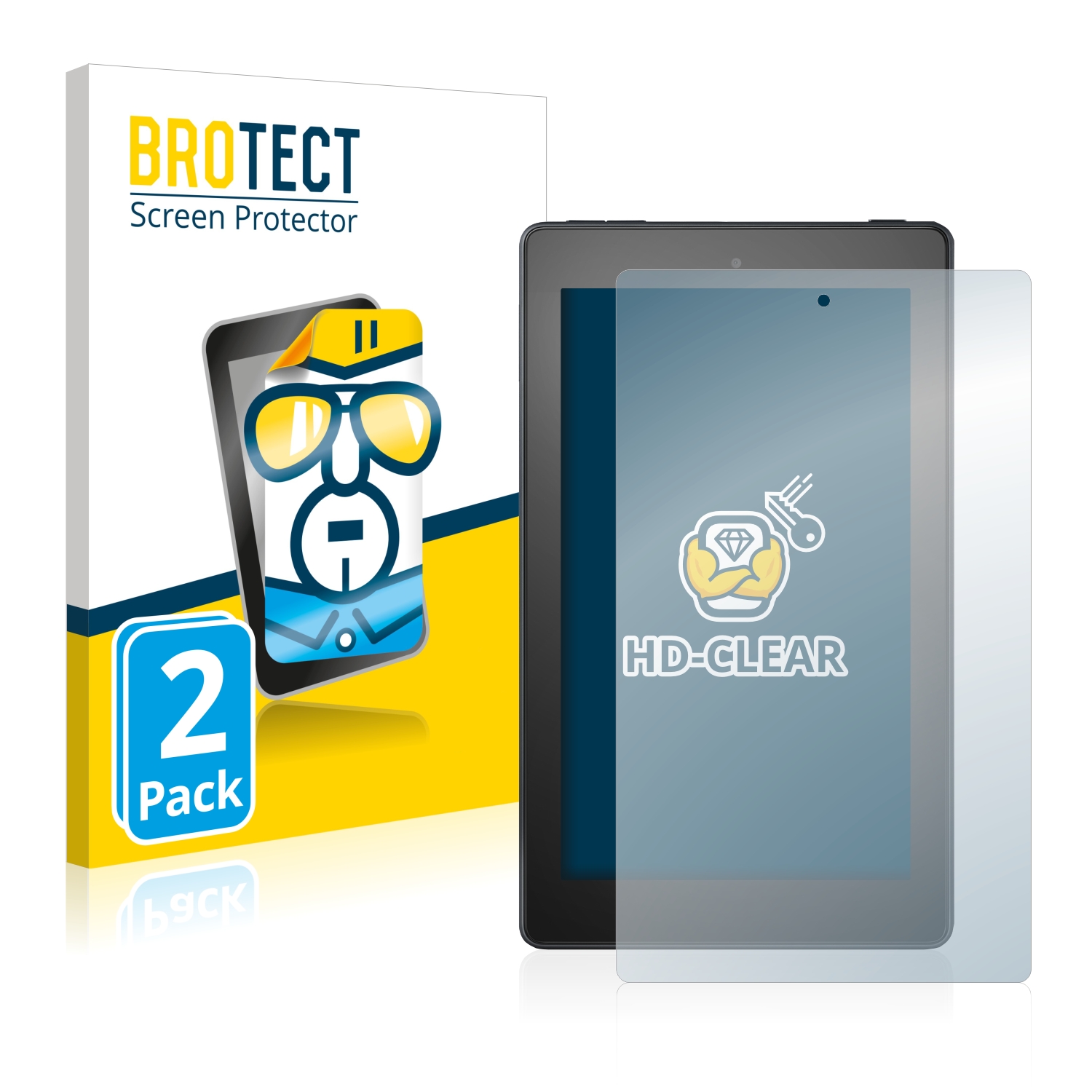 2x BROTECT Displayschutz-Folie pro Amazon Fire 7 2019