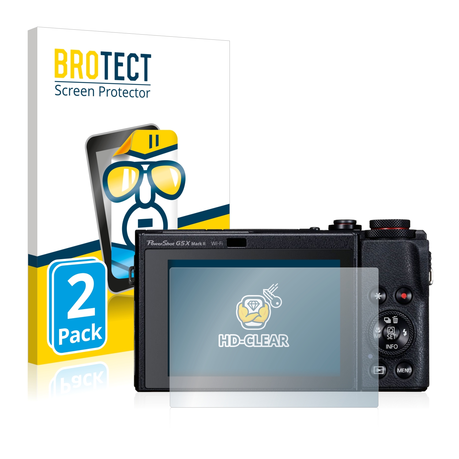 2x BROTECT Displayschutz-Folie pro Canon PowerShot G5 X Mark II
