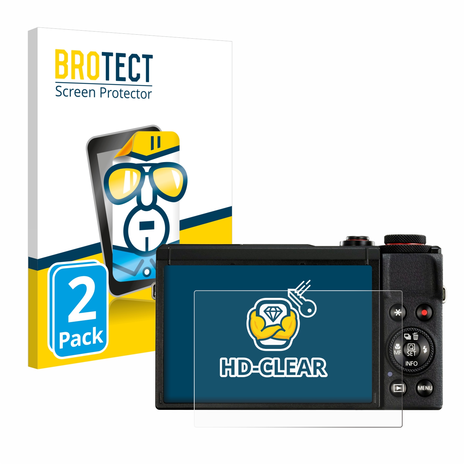 2x BROTECT Displayschutz-Folie pro Canon PowerShot G7 X Mark III