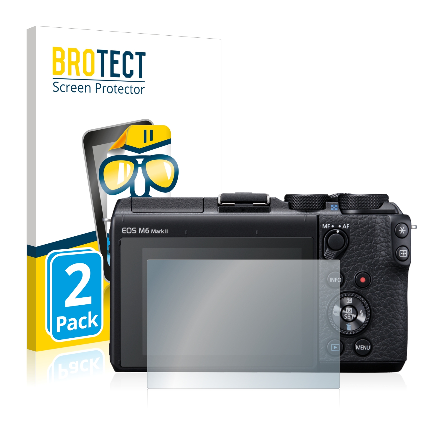 2x BROTECT Displayschutz-Folie pro Canon EOS M6 Mark II