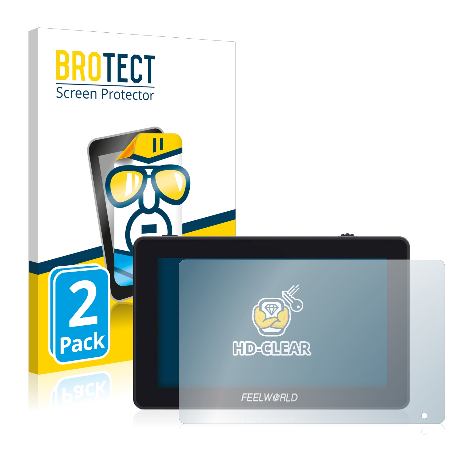 2x BROTECT Displayschutz-Folie pro Feelworld F6 Plus