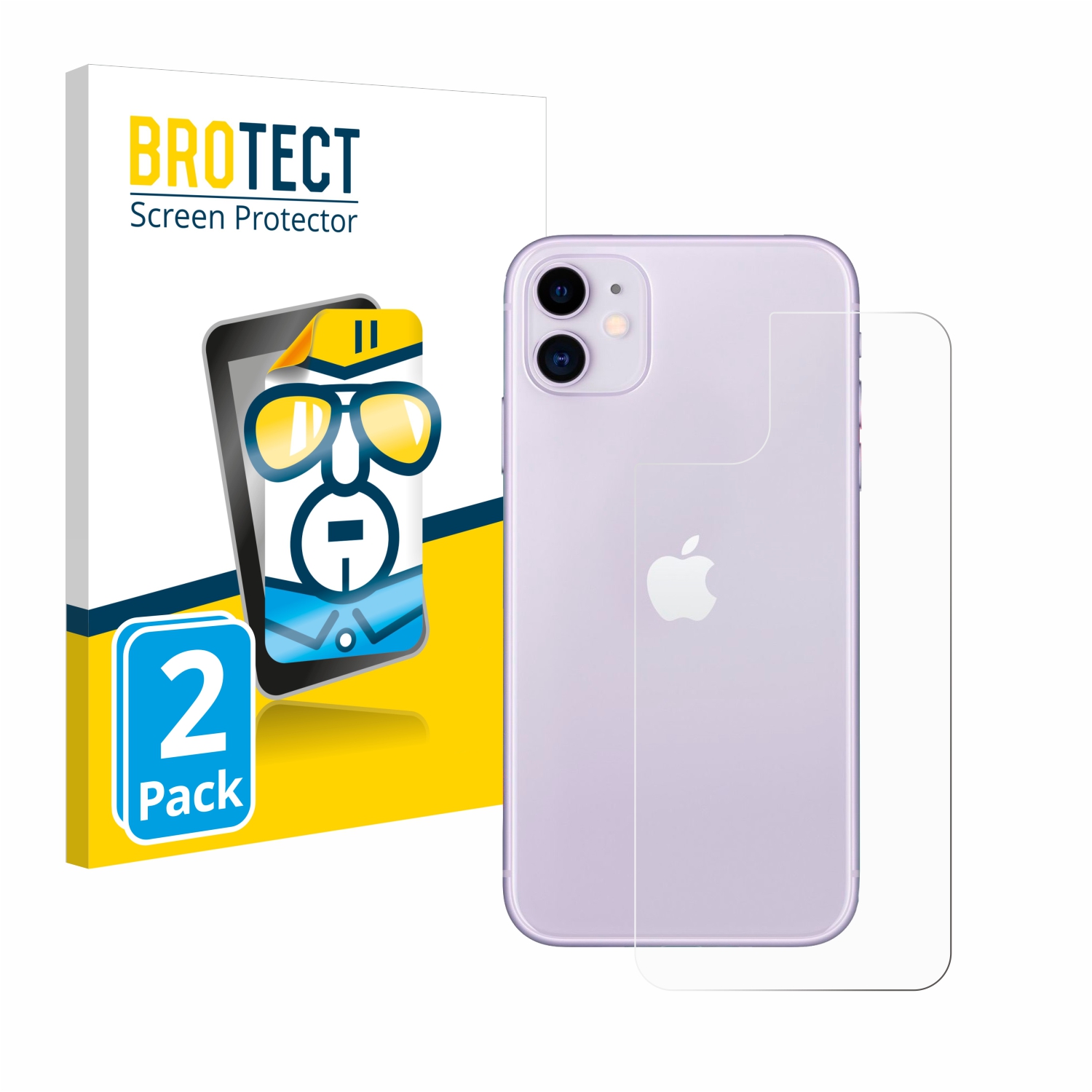 2x BROTECT Displayschutz-Folie pro Apple iPhone 11 (zadní strana)