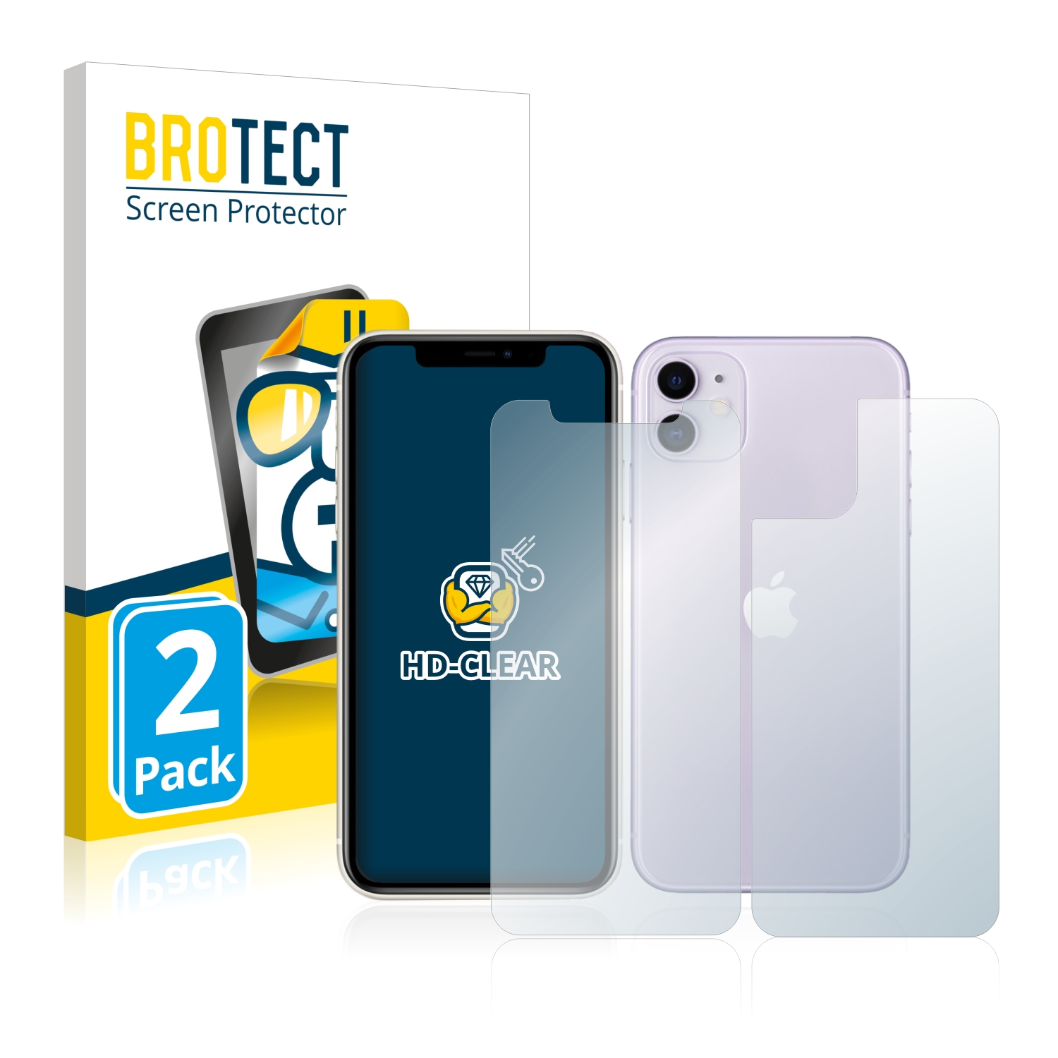 2x BROTECT Displayschutz-Folie pro Apple iPhone 11 (displej+zadní strana)