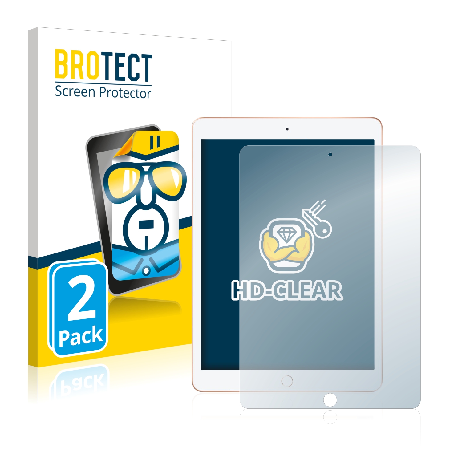 2x BROTECT Displayschutz-Folie pro Apple iPad 10.2 WiFi Cellular 2019 (7. Gen.)
