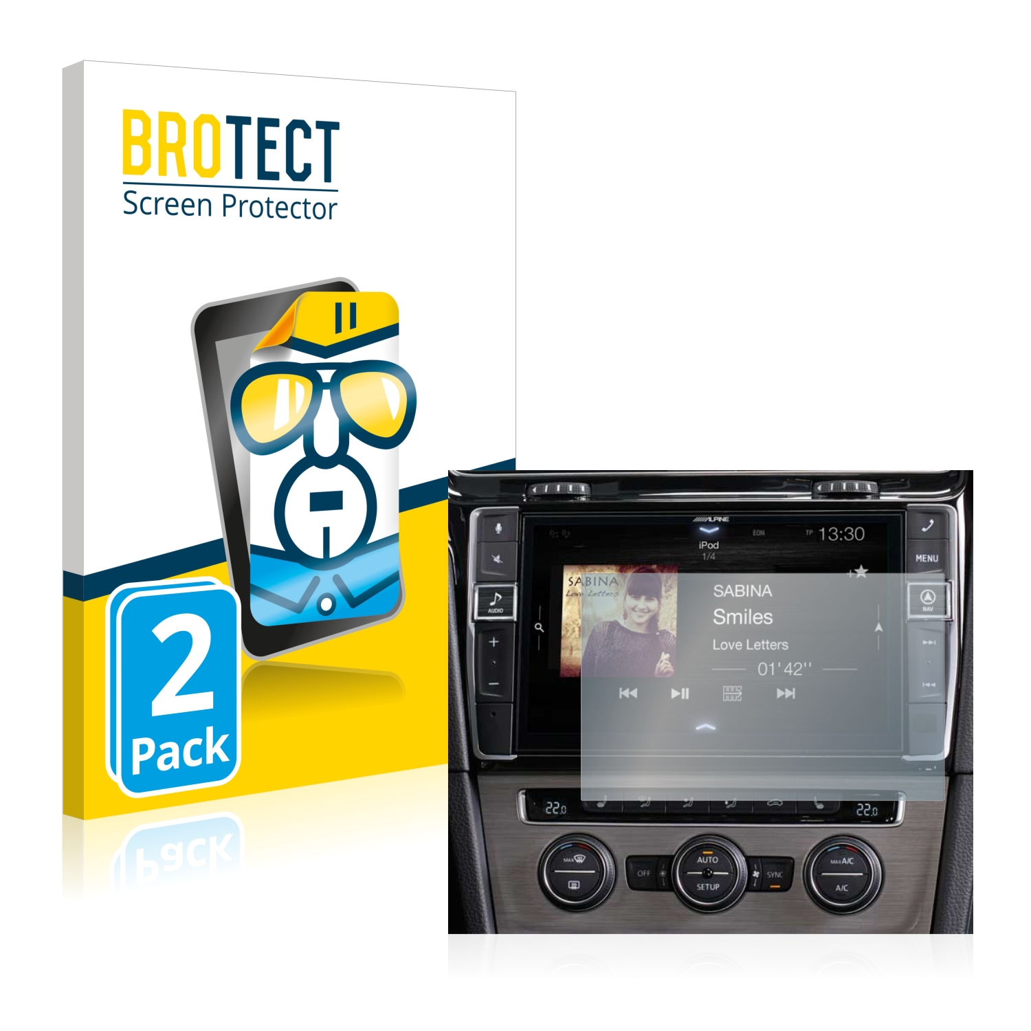 2x BROTECT Displayschutz-Folie pro Alpine X902D G7