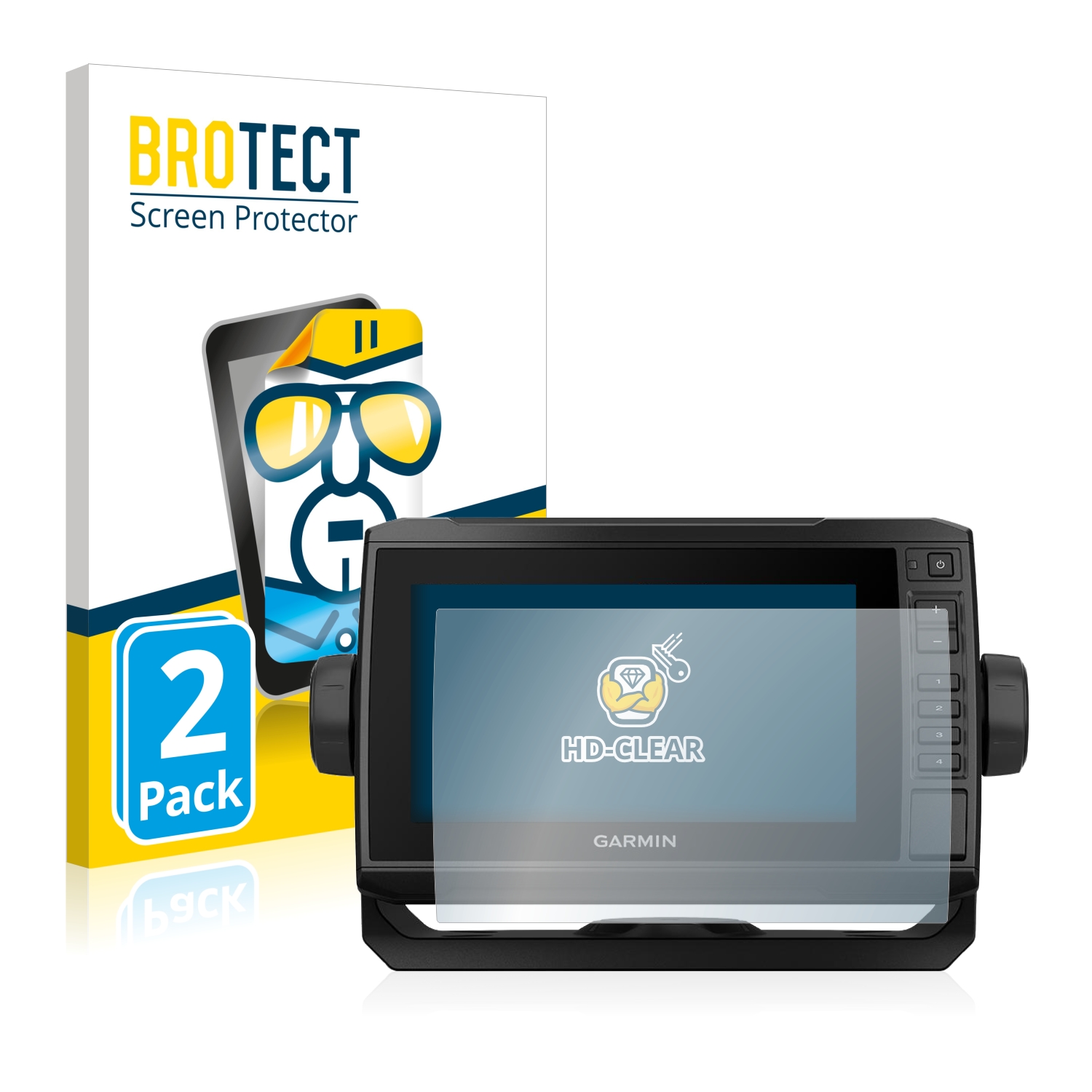 2x BROTECT Displayschutz-Folie pro Garmin ECHOMAP UHD 72cv